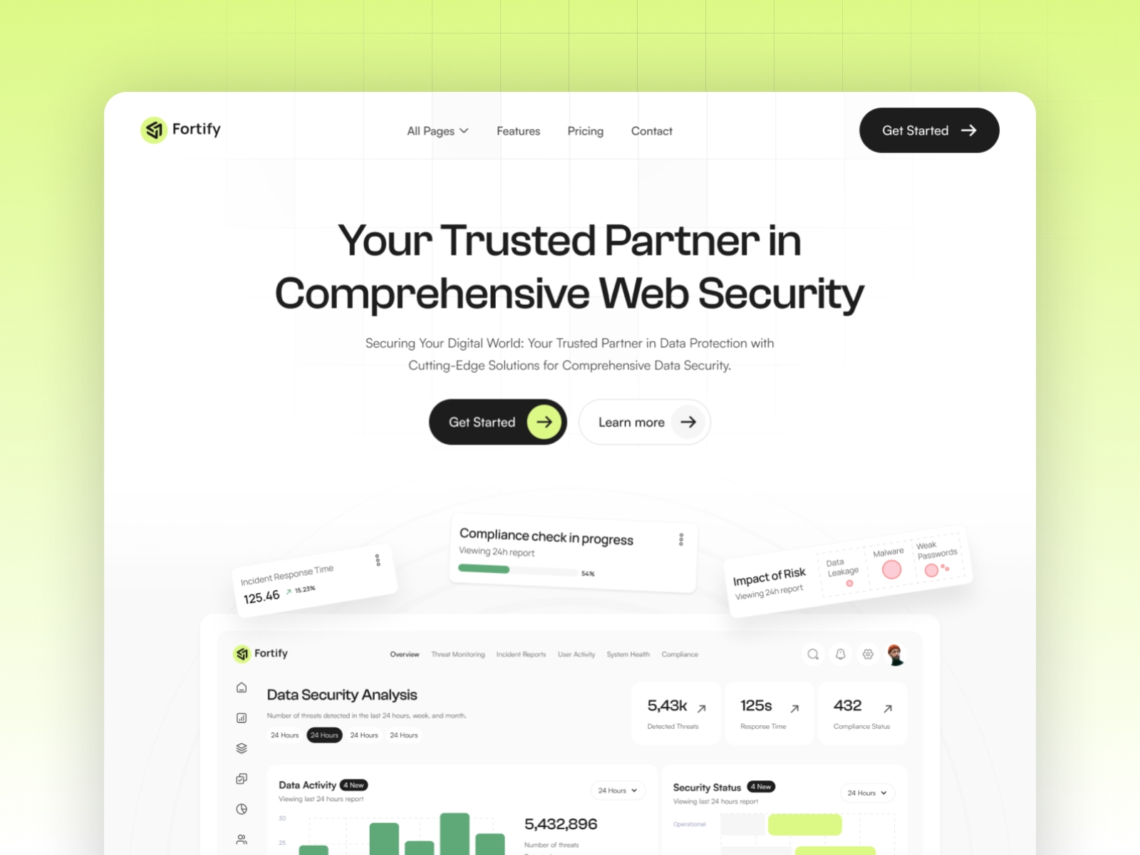 Screenshot of Fortiify website