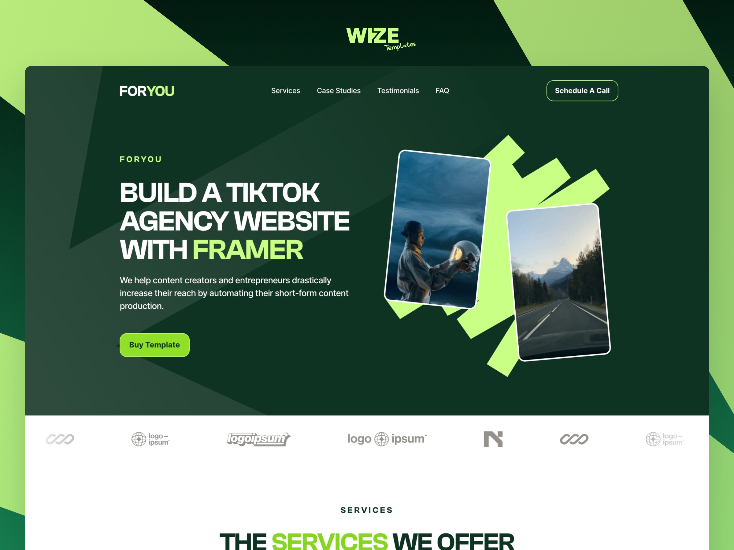 Screenshot of Foryou website