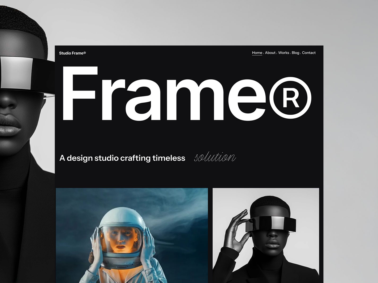 Screenshot of Frame x website