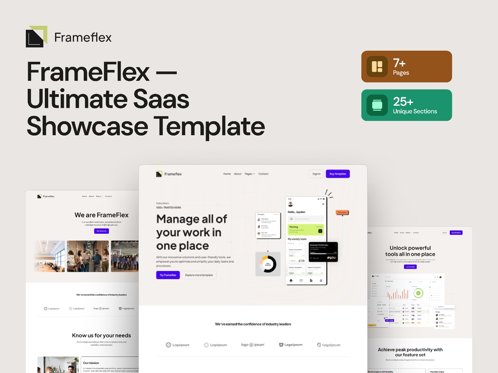 Screenshot of Frameflex website