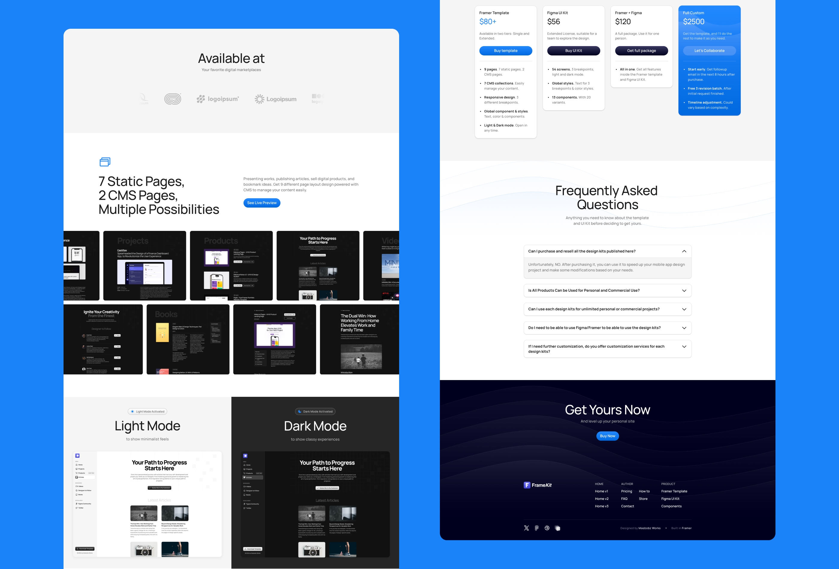Screenshot 2 of Framekit design kit framer website template