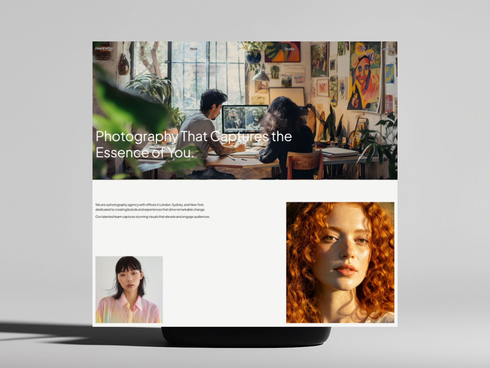 Screenshot of Framewerk website