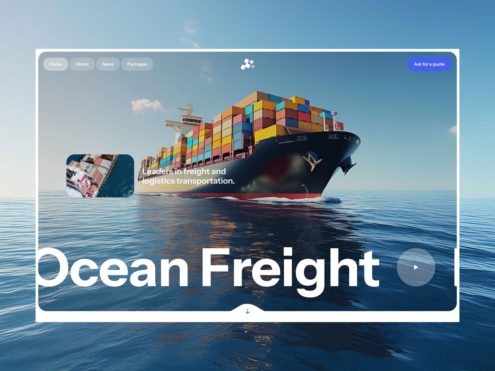 Screenshot of Freight x website