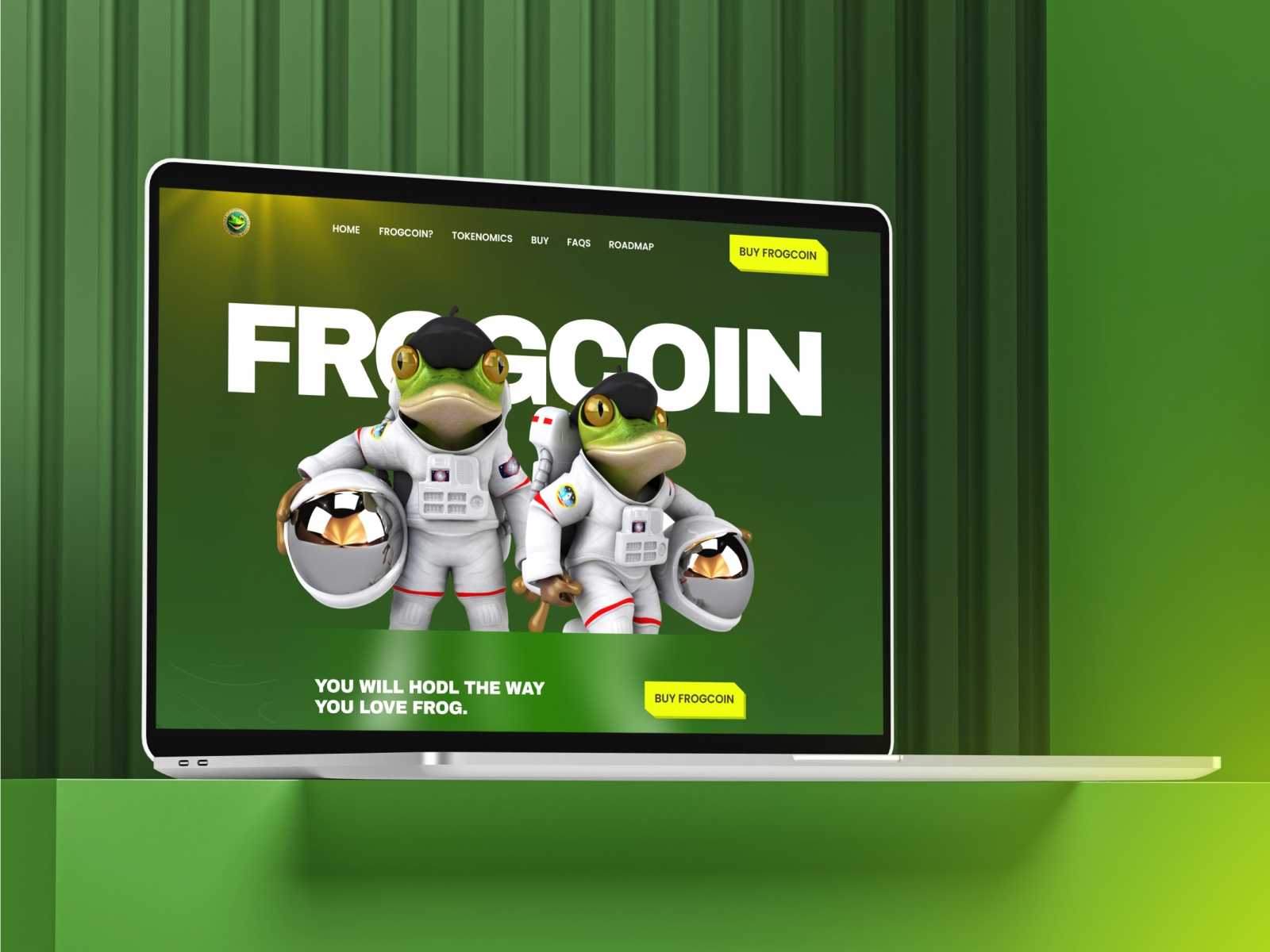 Screenshot of Frogcoin website