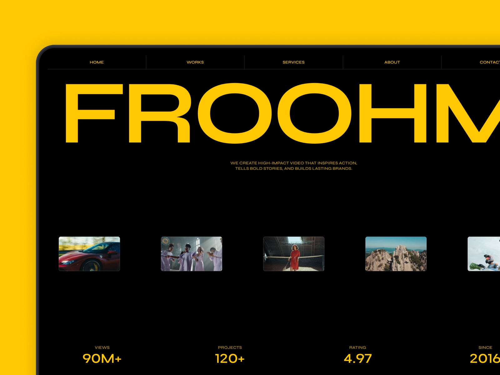 Screenshot of Froohm website