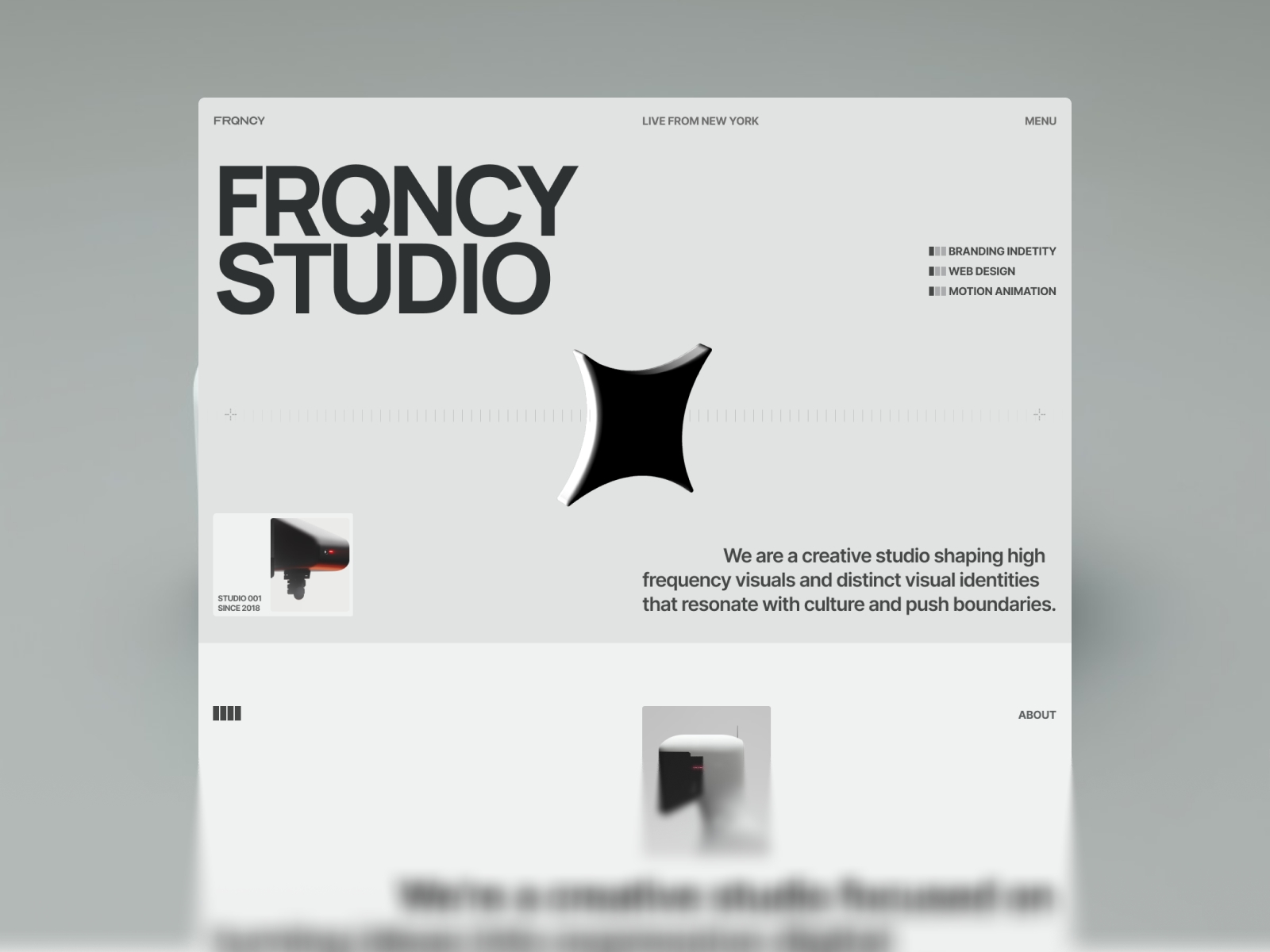 Screenshot of Frqncy website