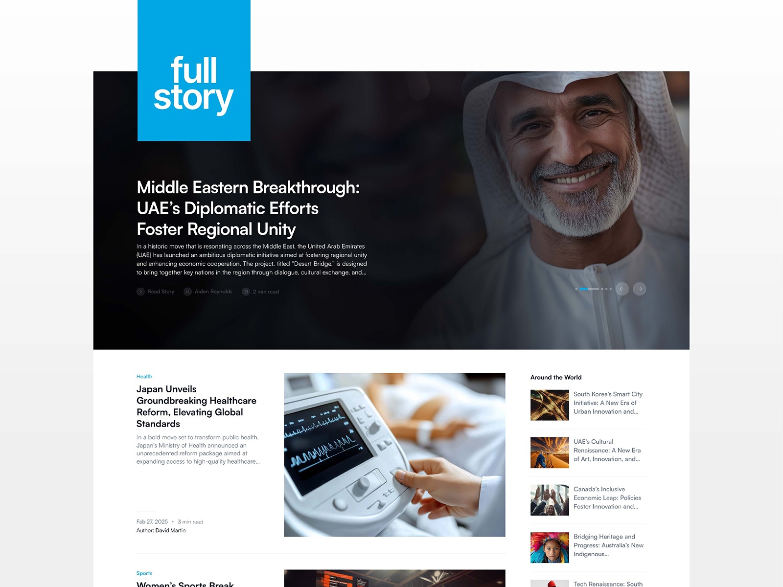 Screenshot of Fullstory website