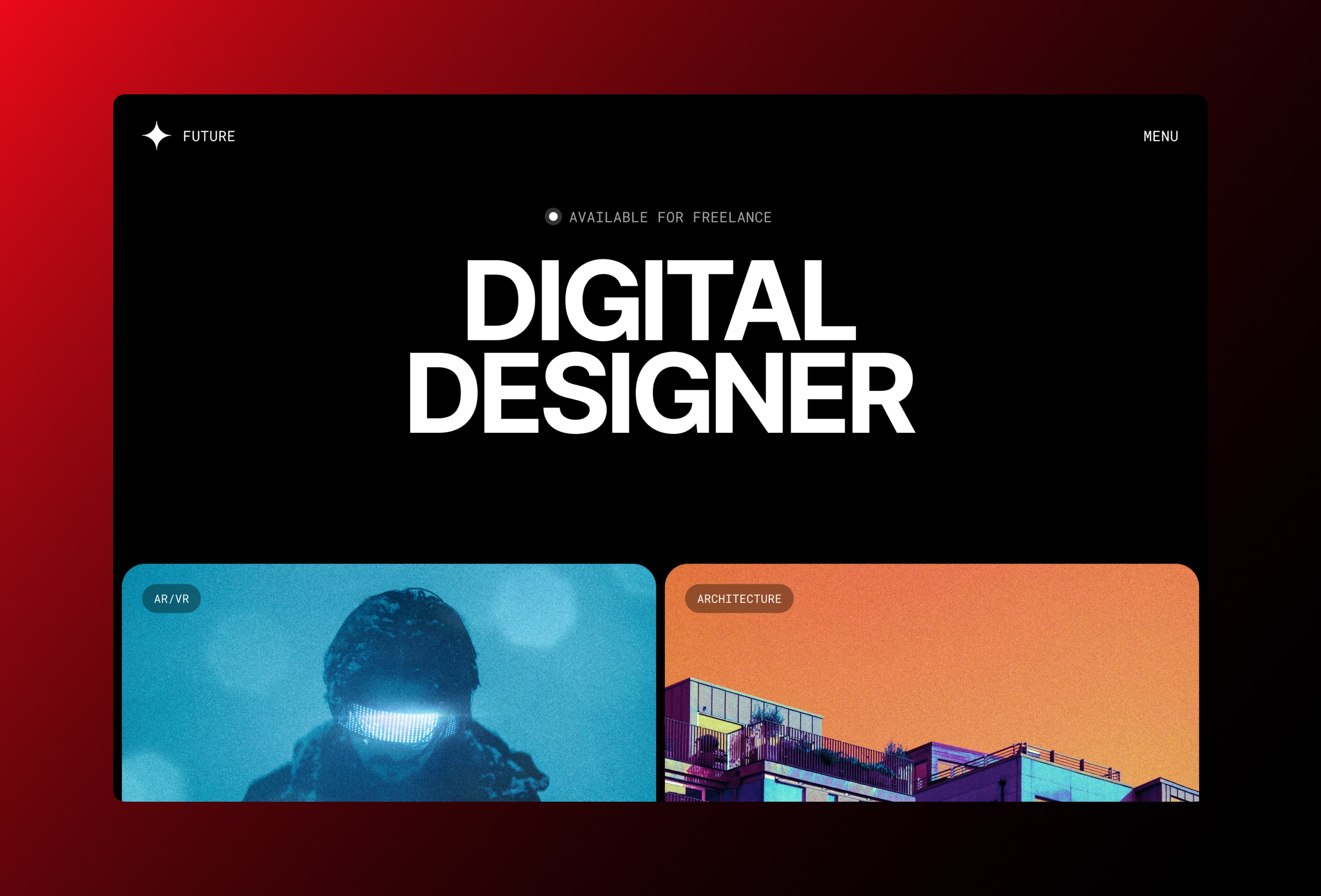 Screenshot 2 of Future cyberpunk portfolio template