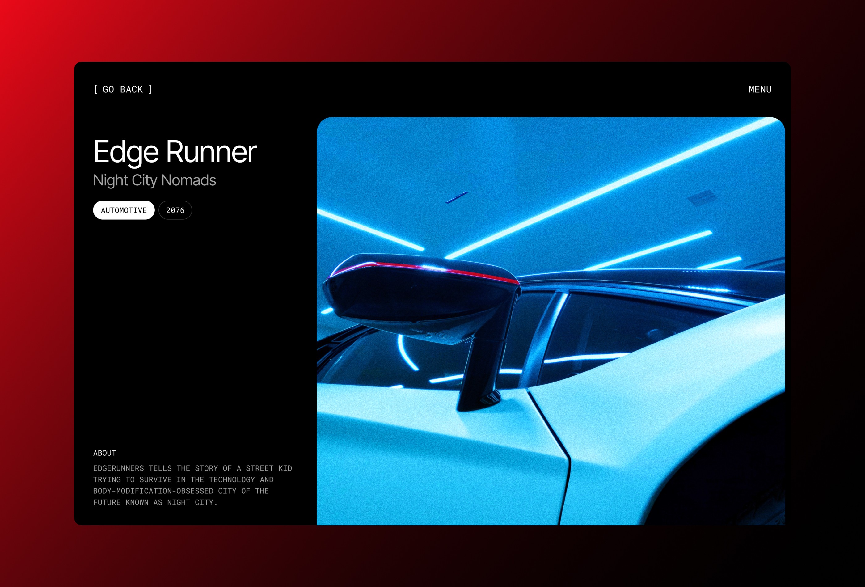 Screenshot 3 of Future cyberpunk portfolio template
