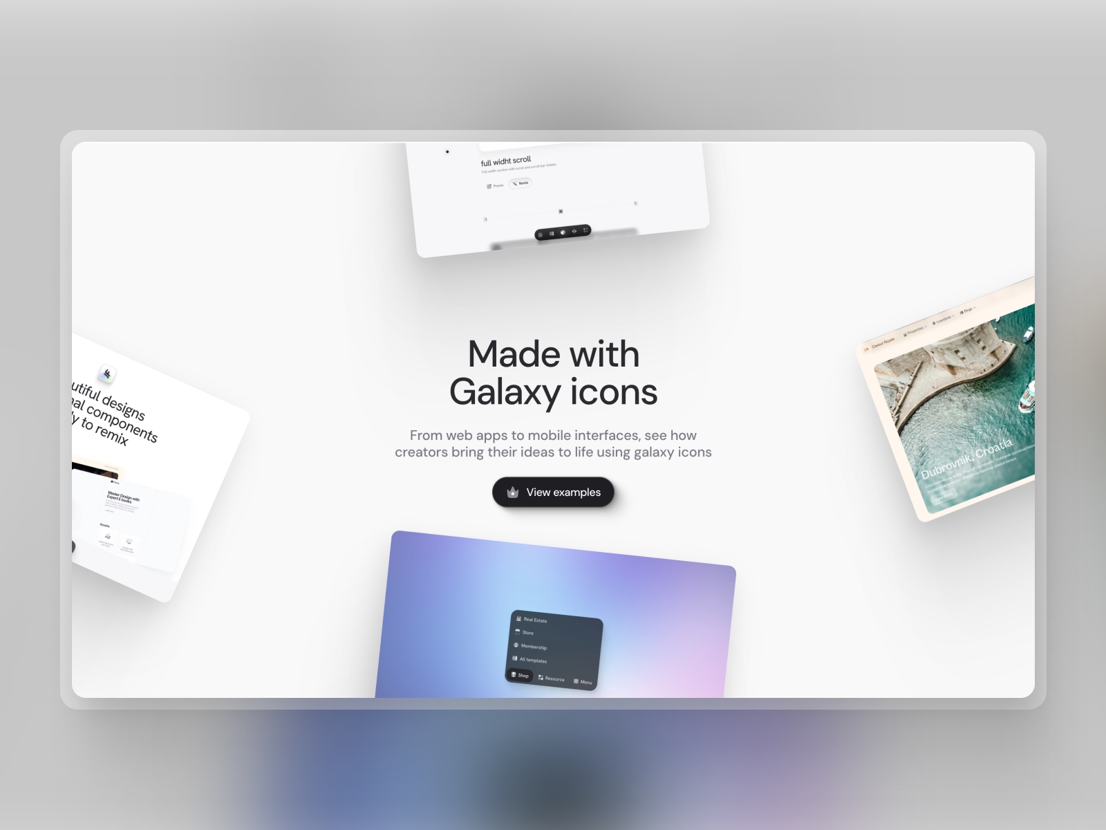 Screenshot of Galaxyicons website
