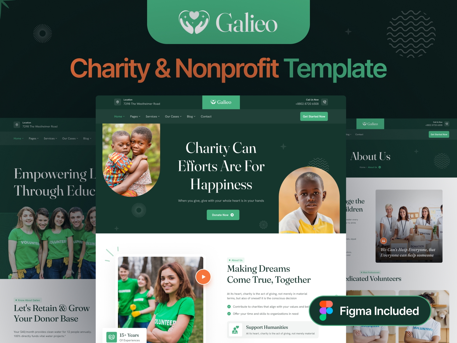 Screenshot of Galieo website