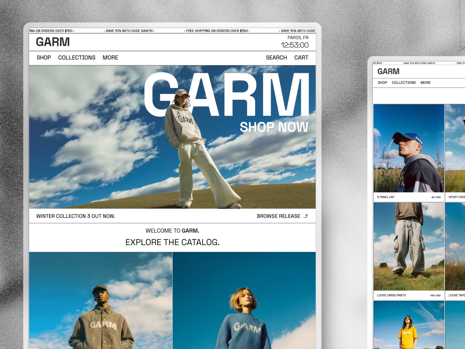 Screenshot of Garm website