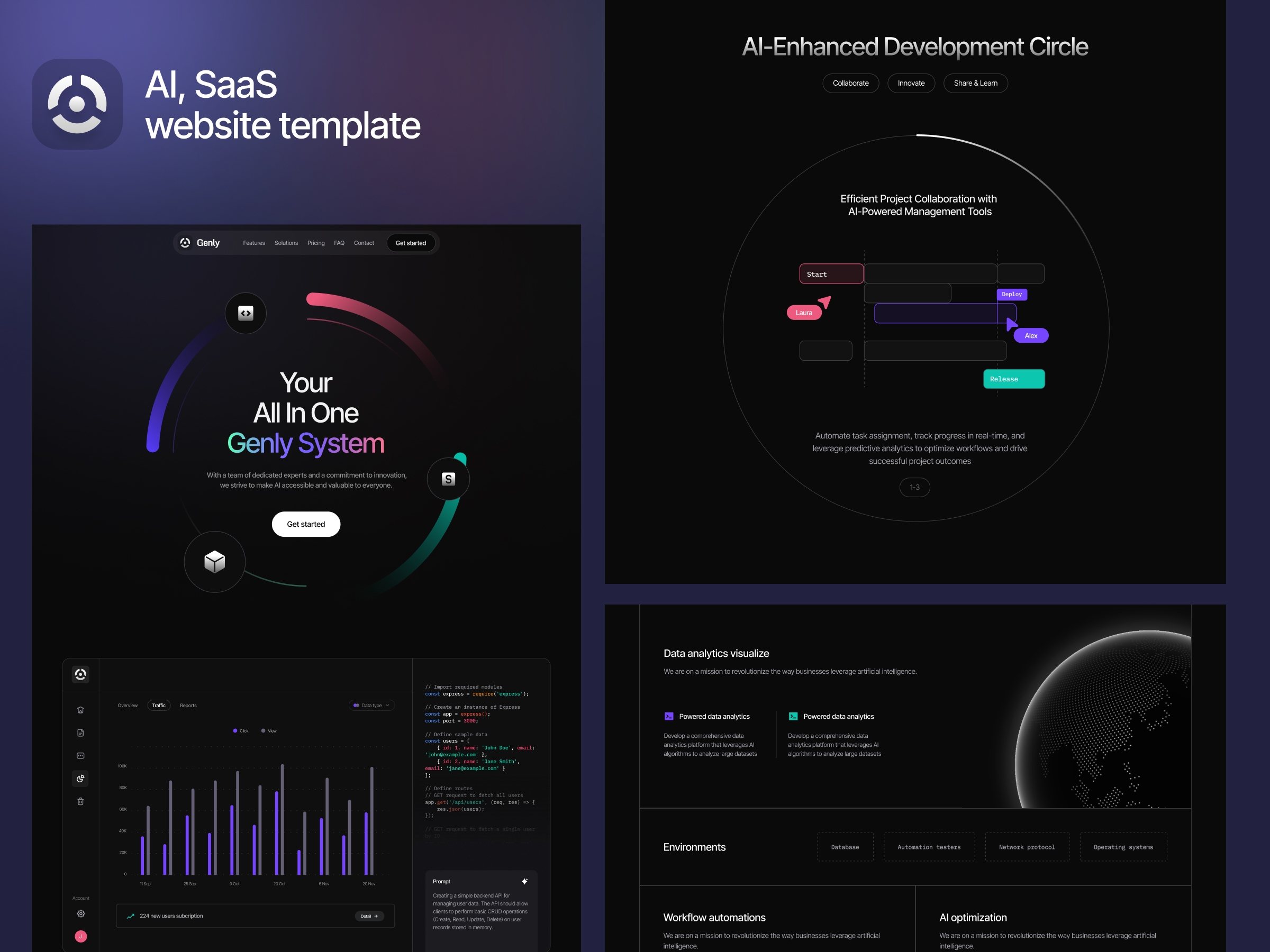 Screenshot of Genly website