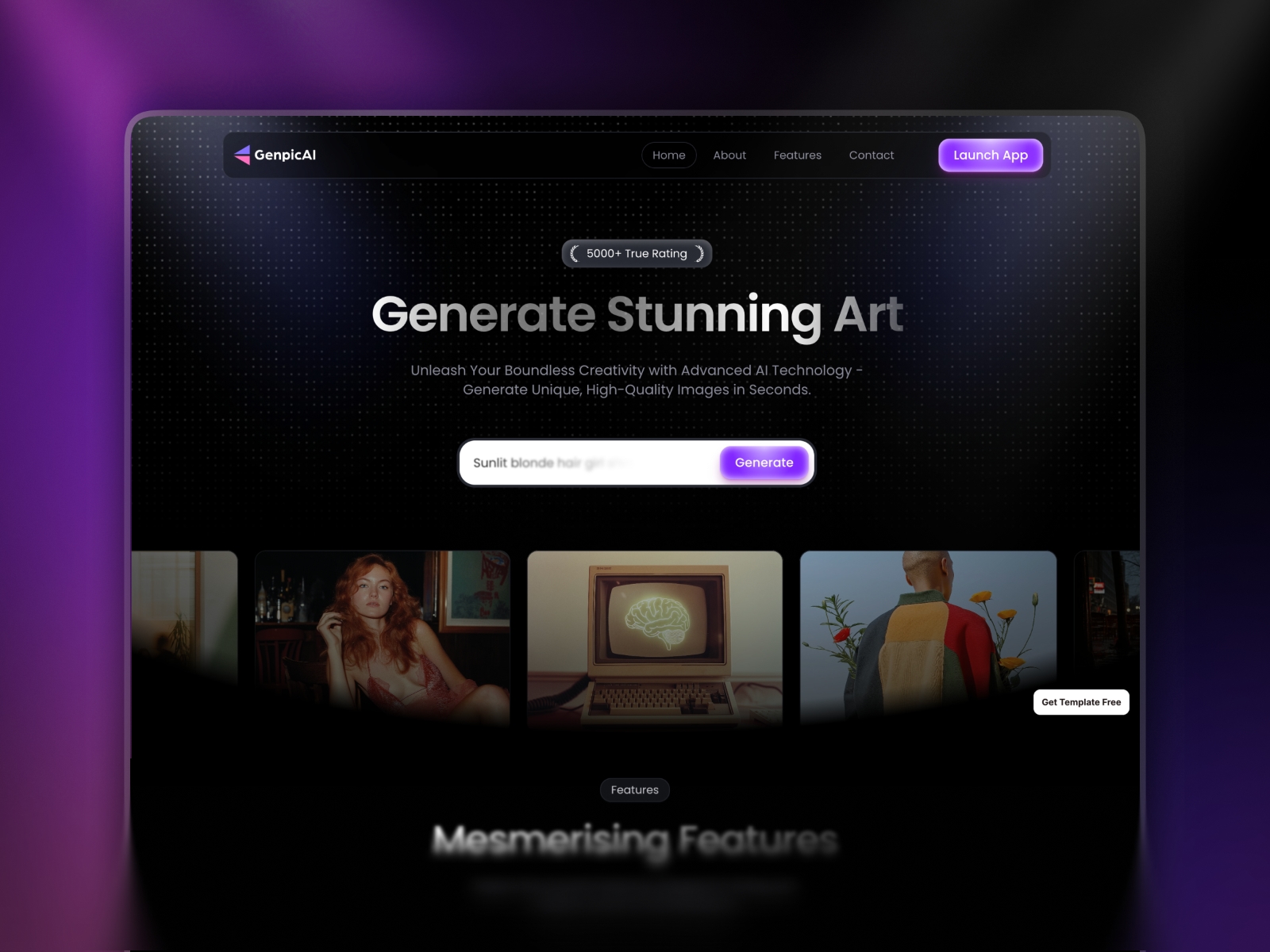 Screenshot of Genpicai website