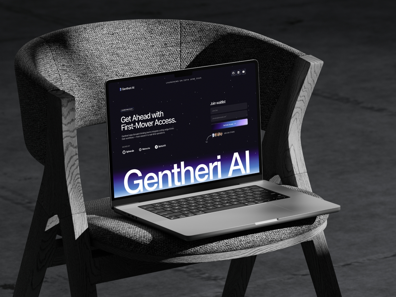 Screenshot of Gentheri website