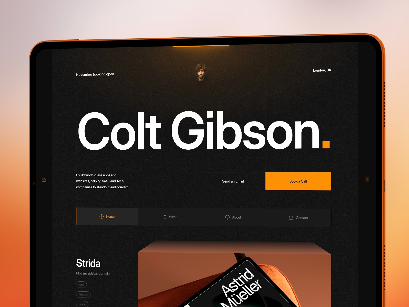 Screenshot of Gibson website
