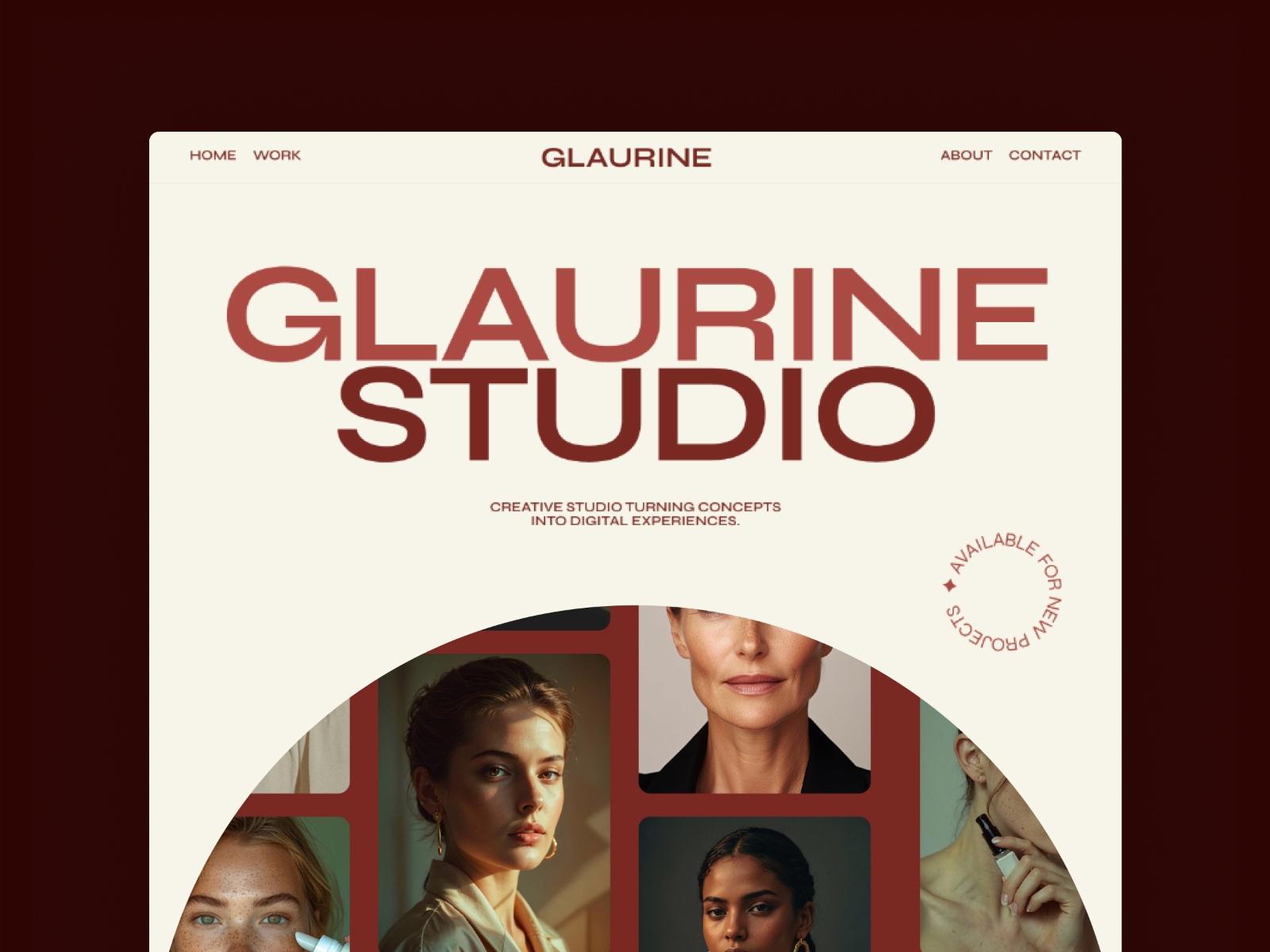 Screenshot of Glaurine website
