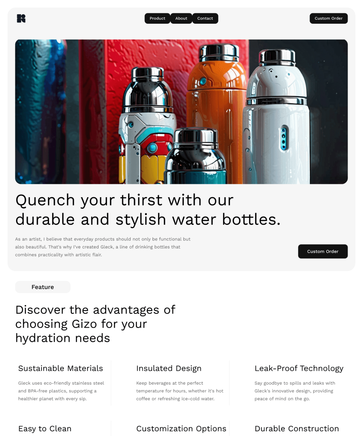Screenshot of Gleckartisan website