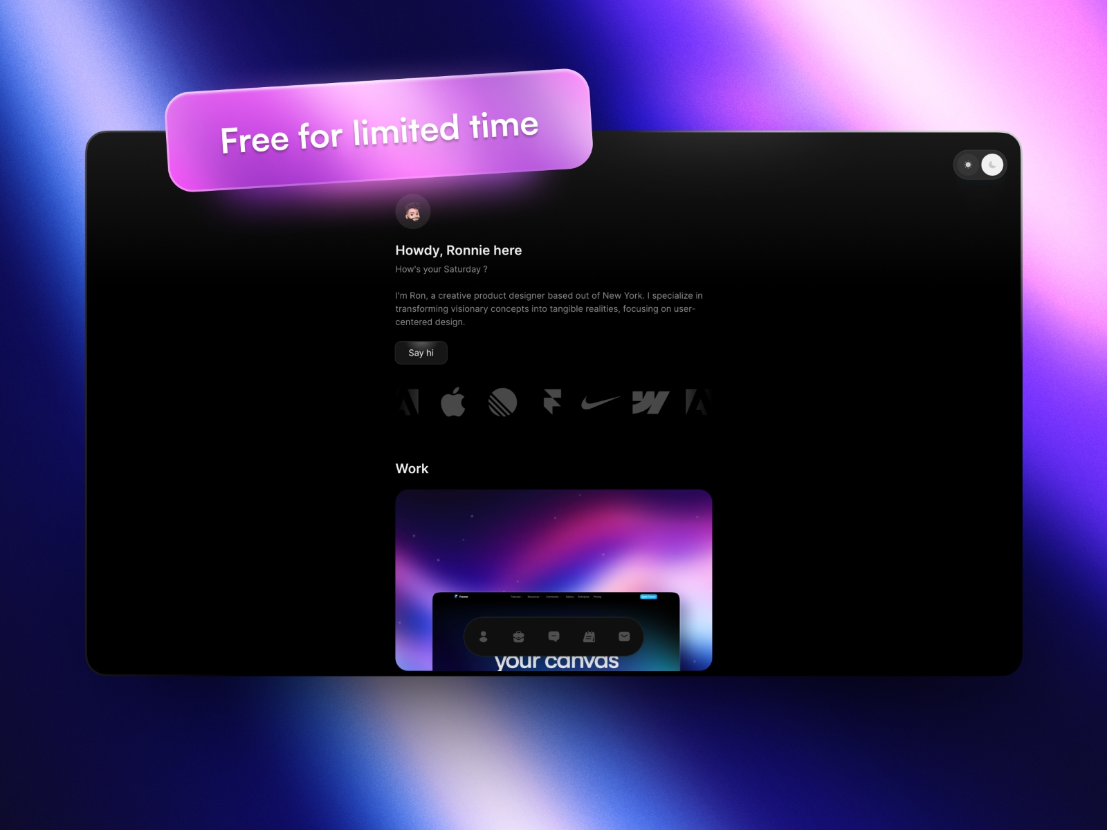 Screenshot of Glide website