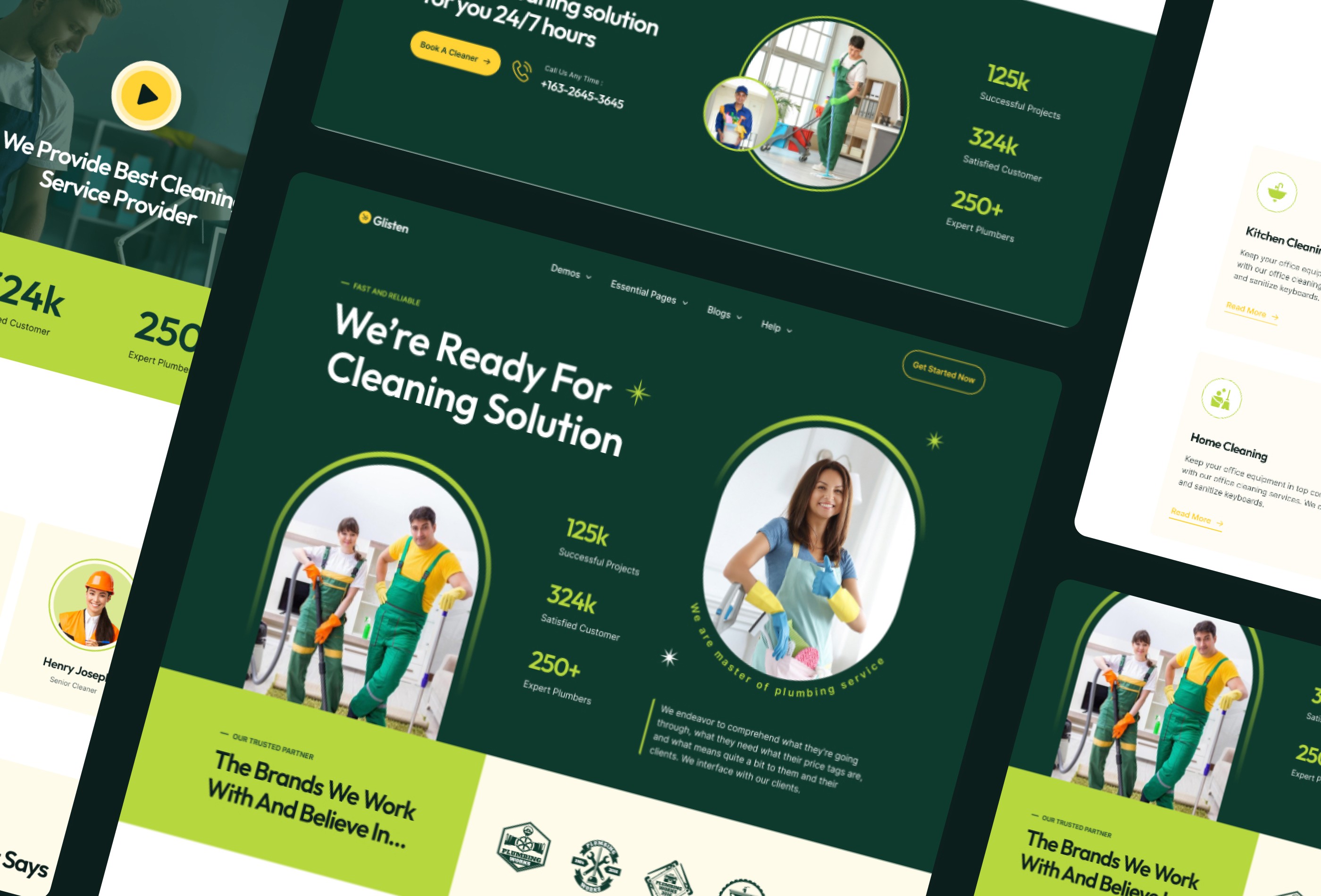 Screenshot 3 of Glisten cleaning service framer template