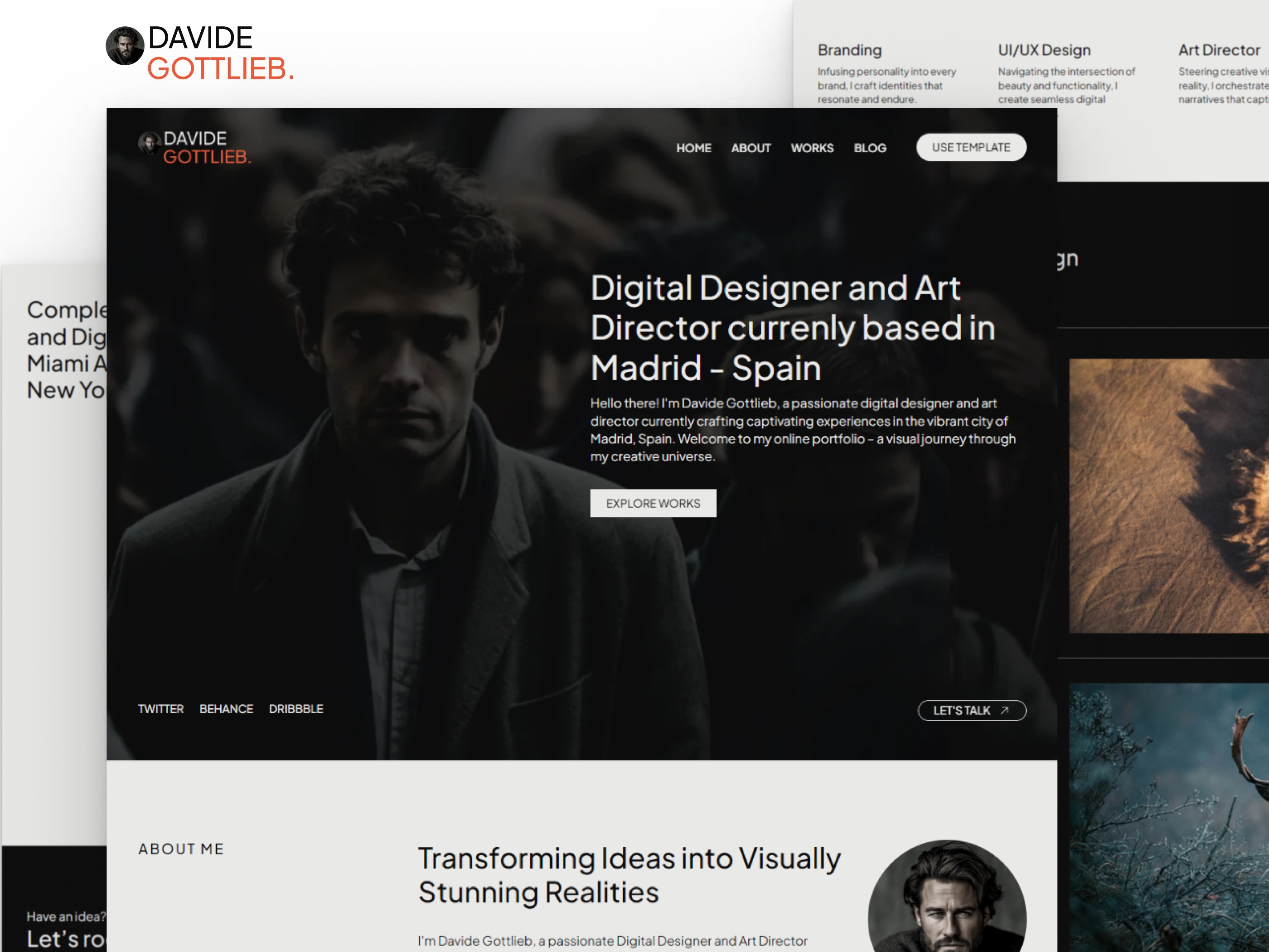 Screenshot of Gottlieb personal portfolio website website