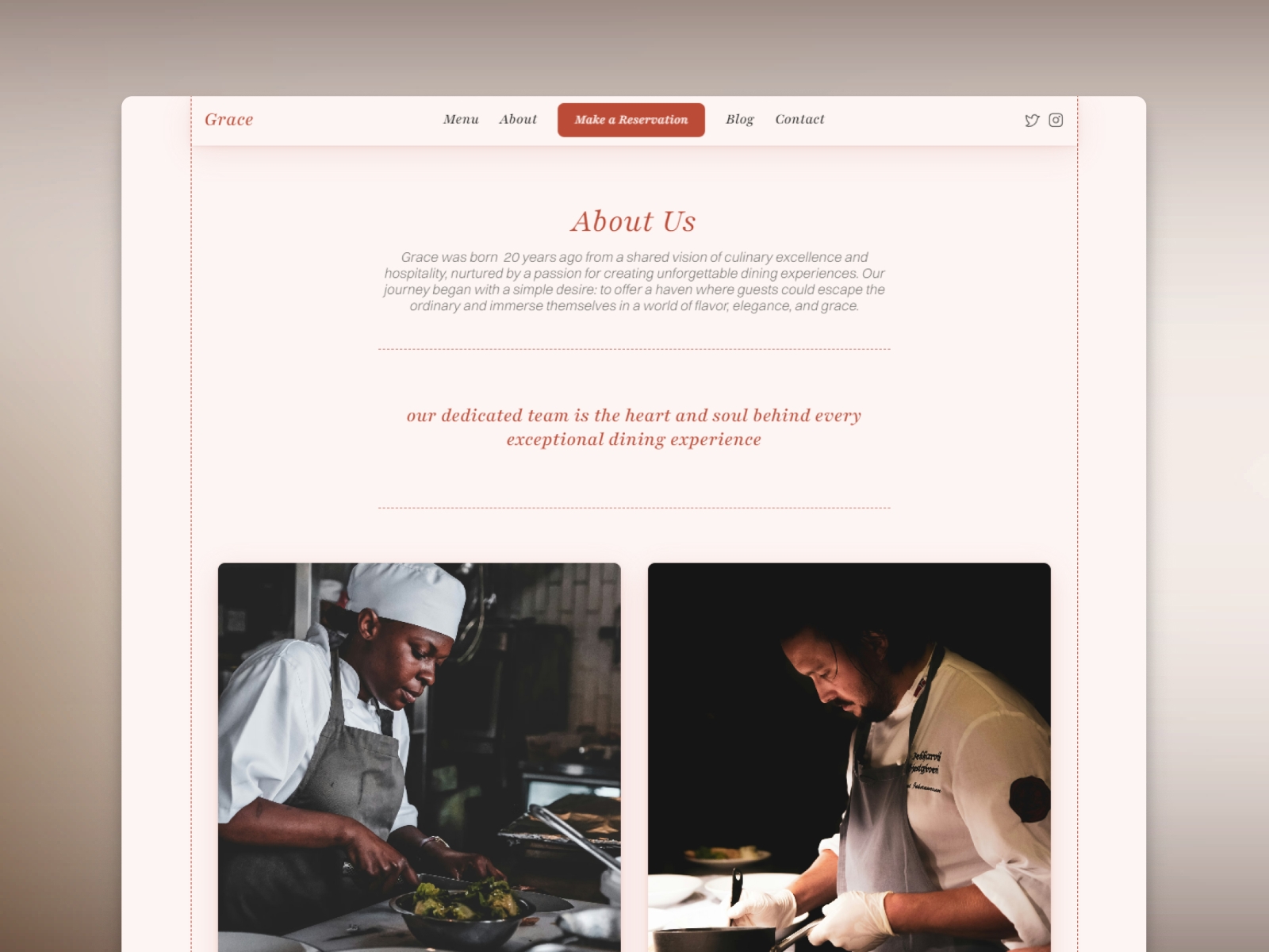 Screenshot 3 of Grace restaurant template