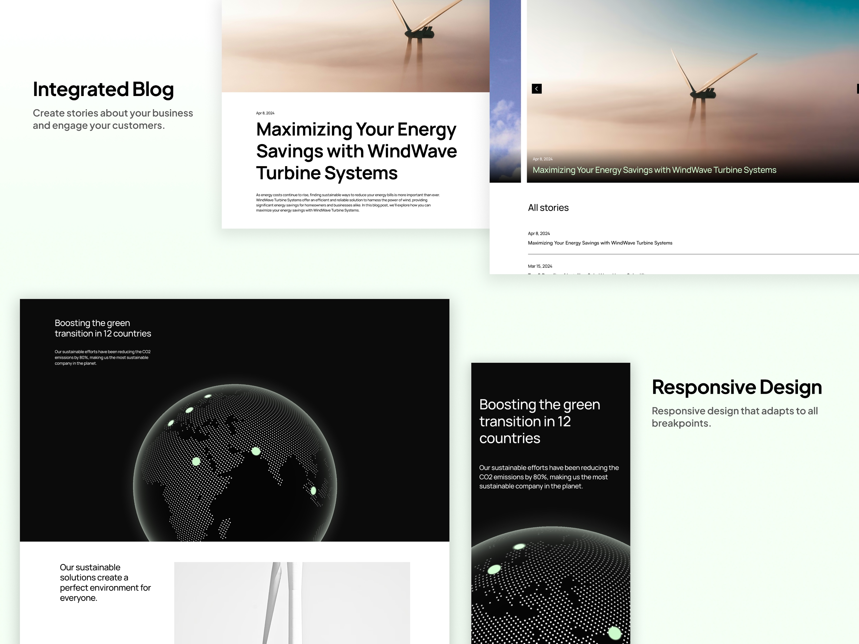 Screenshot 2 of Greener sustainable business template