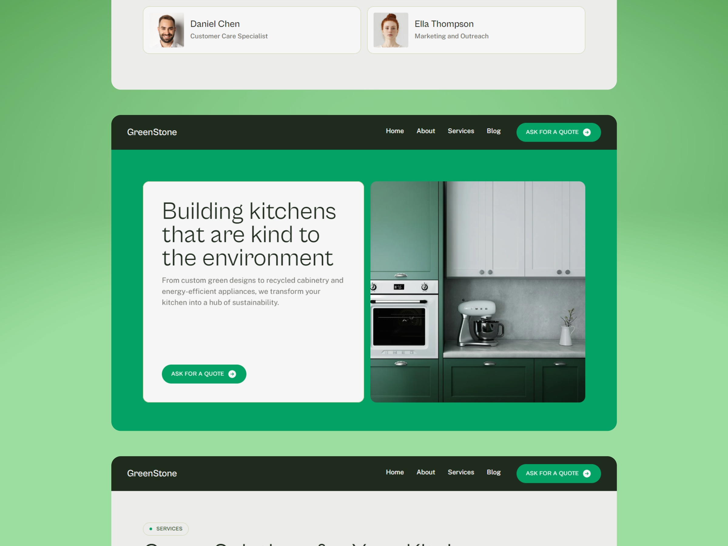 Screenshot of Greenstone website