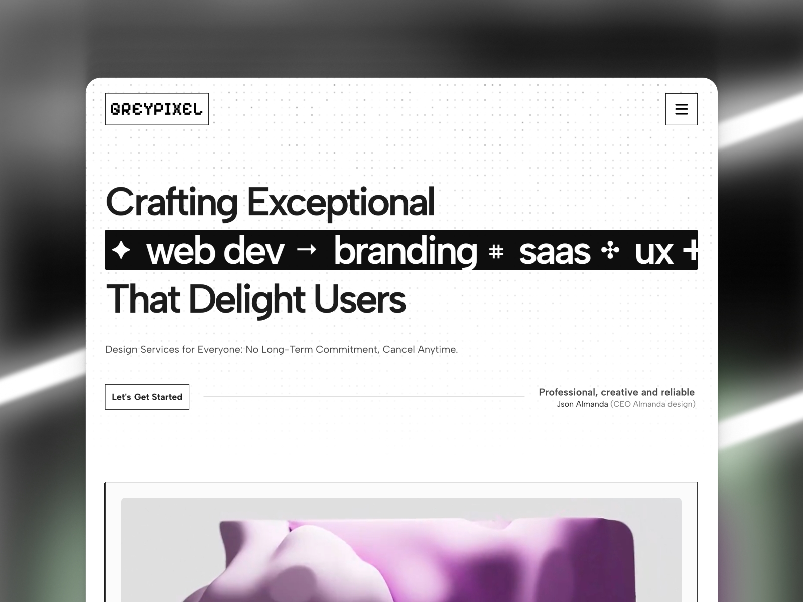 Screenshot of Greypixel website