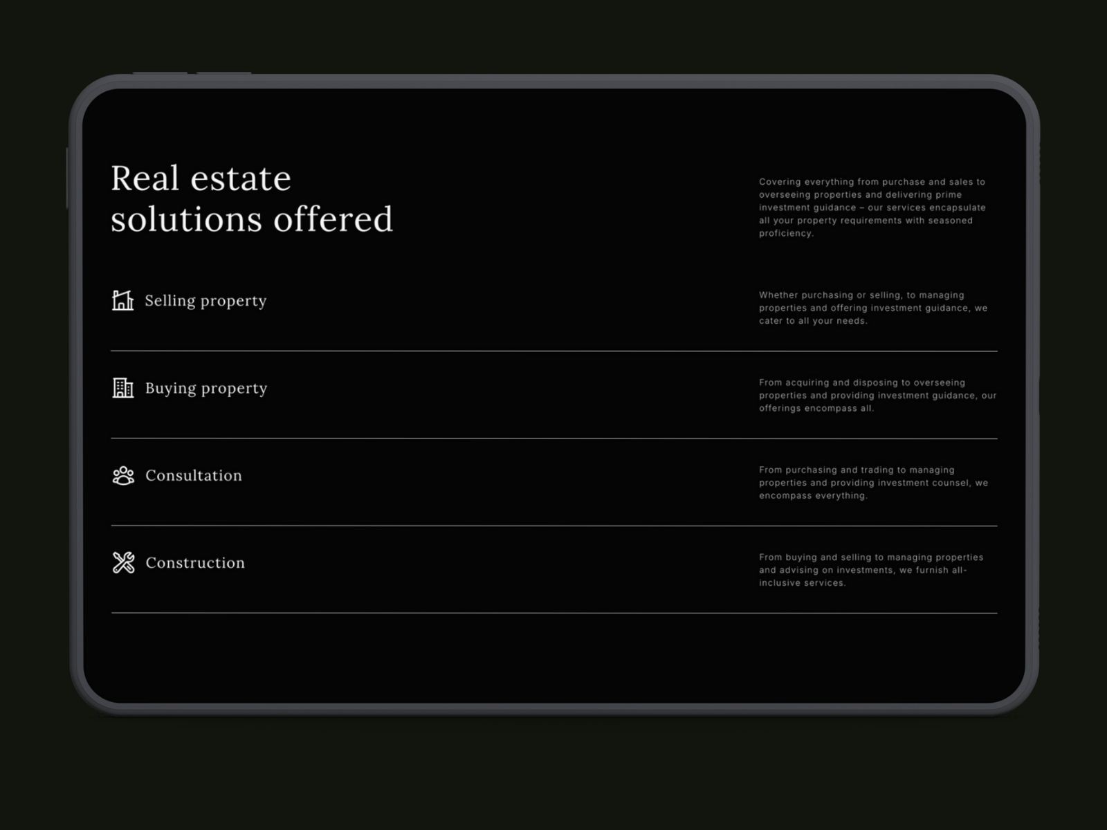 Screenshot 3 of Grha real estate website template