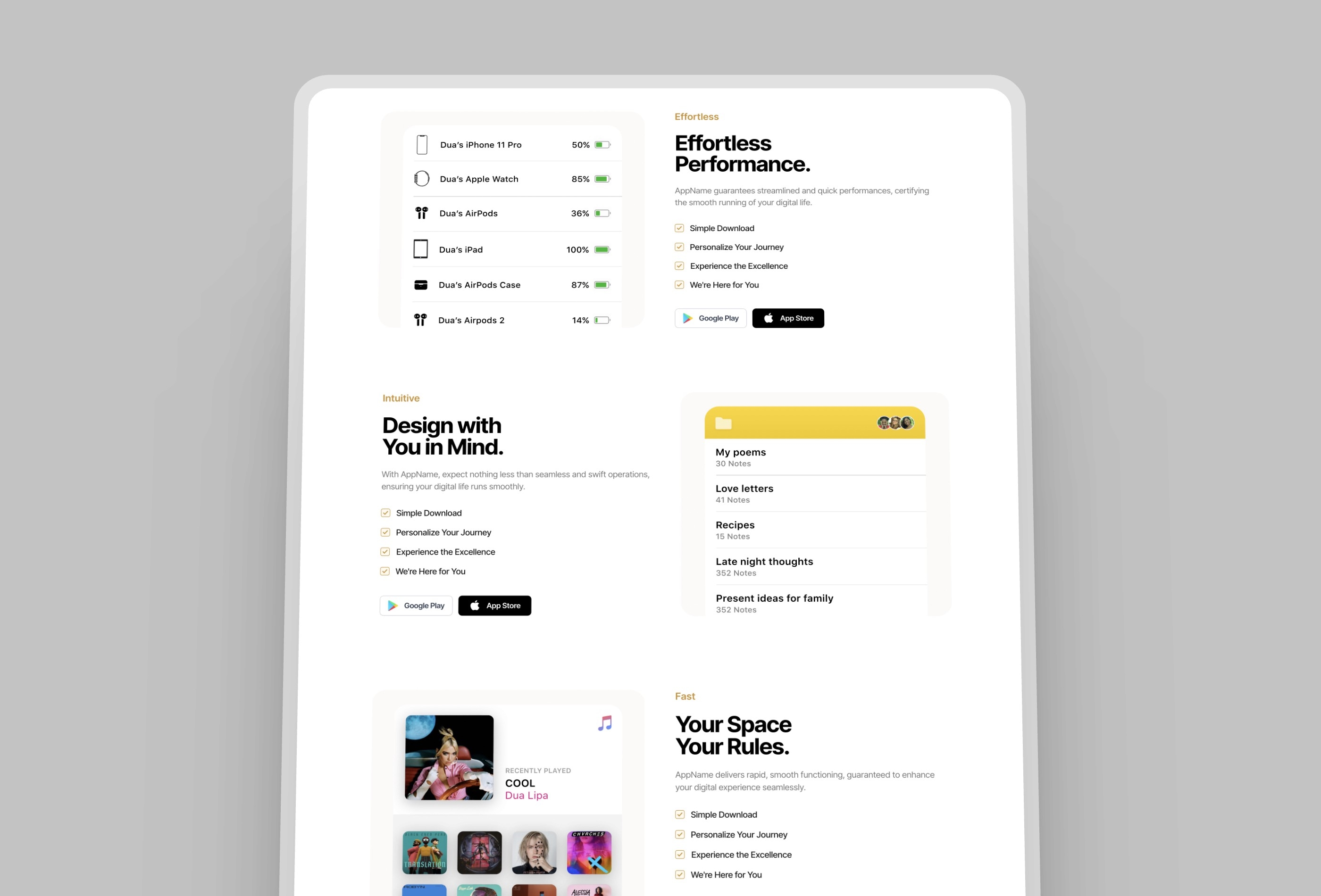 Screenshot 3 of Grion mobile app website template