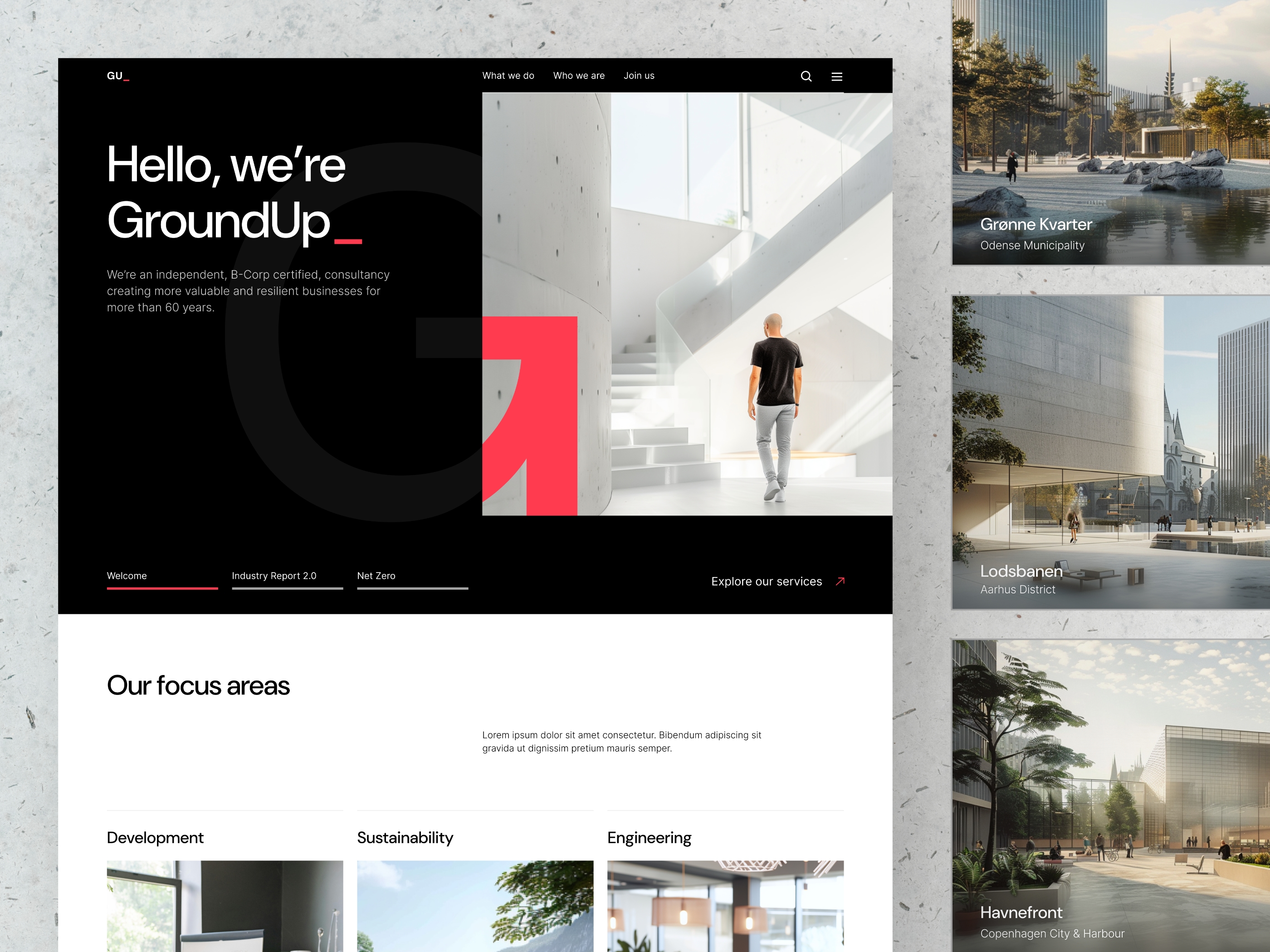 Screenshot of Groundup website
