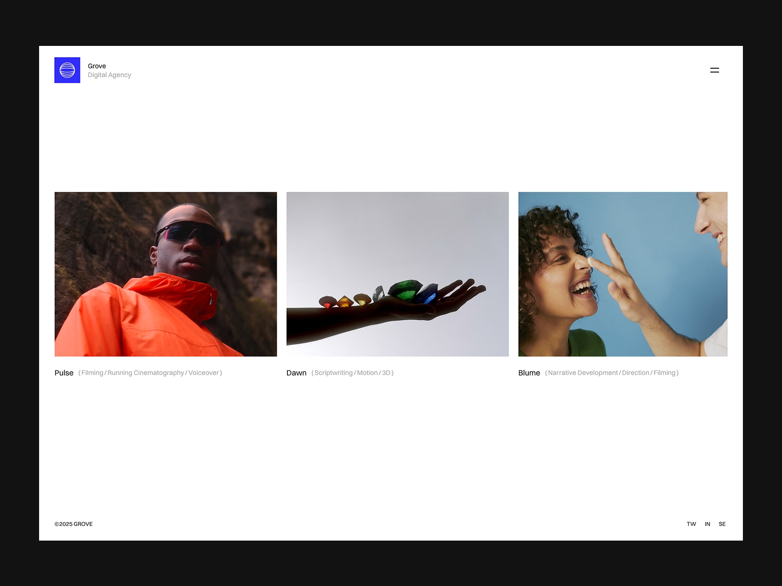 Screenshot of Grove website