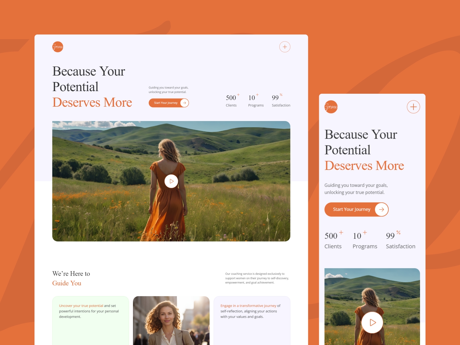 Screenshot of Grow website