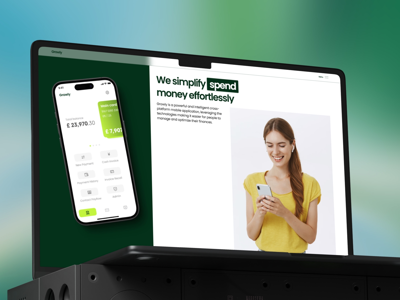Screenshot of Growly website