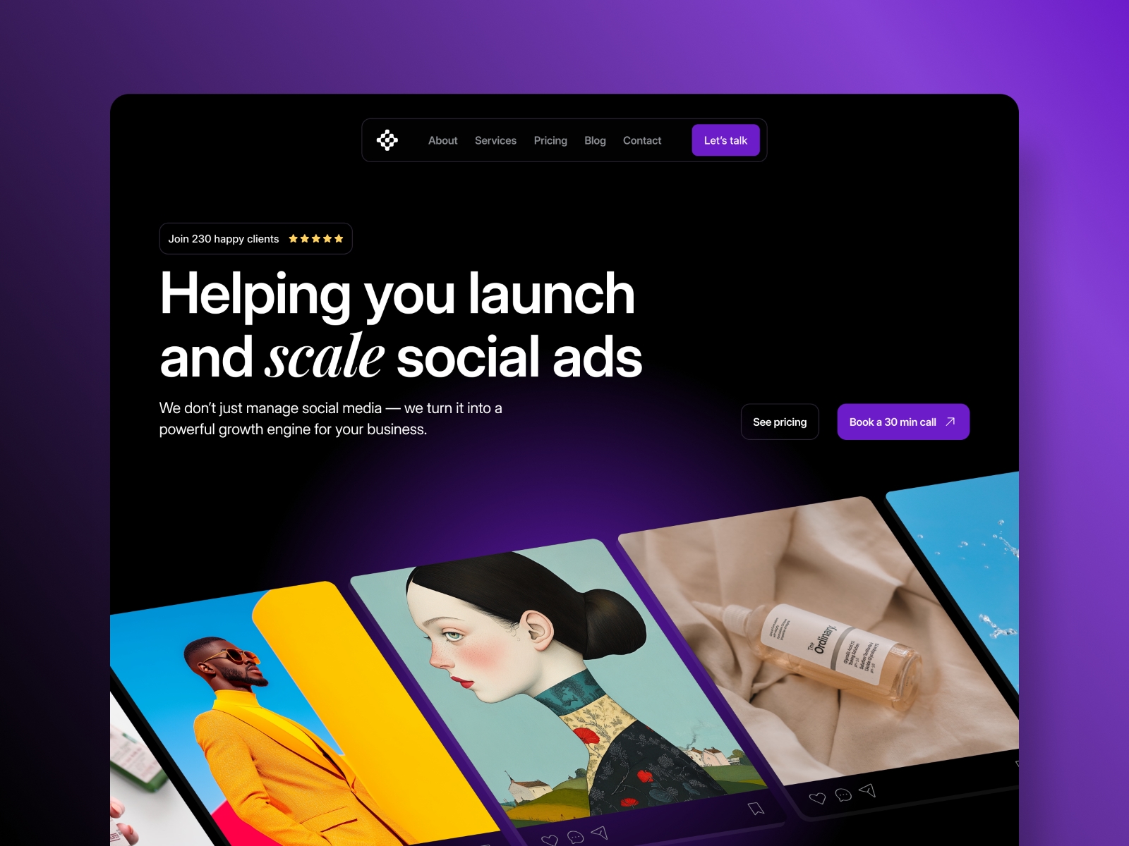 Screenshot of Growza website