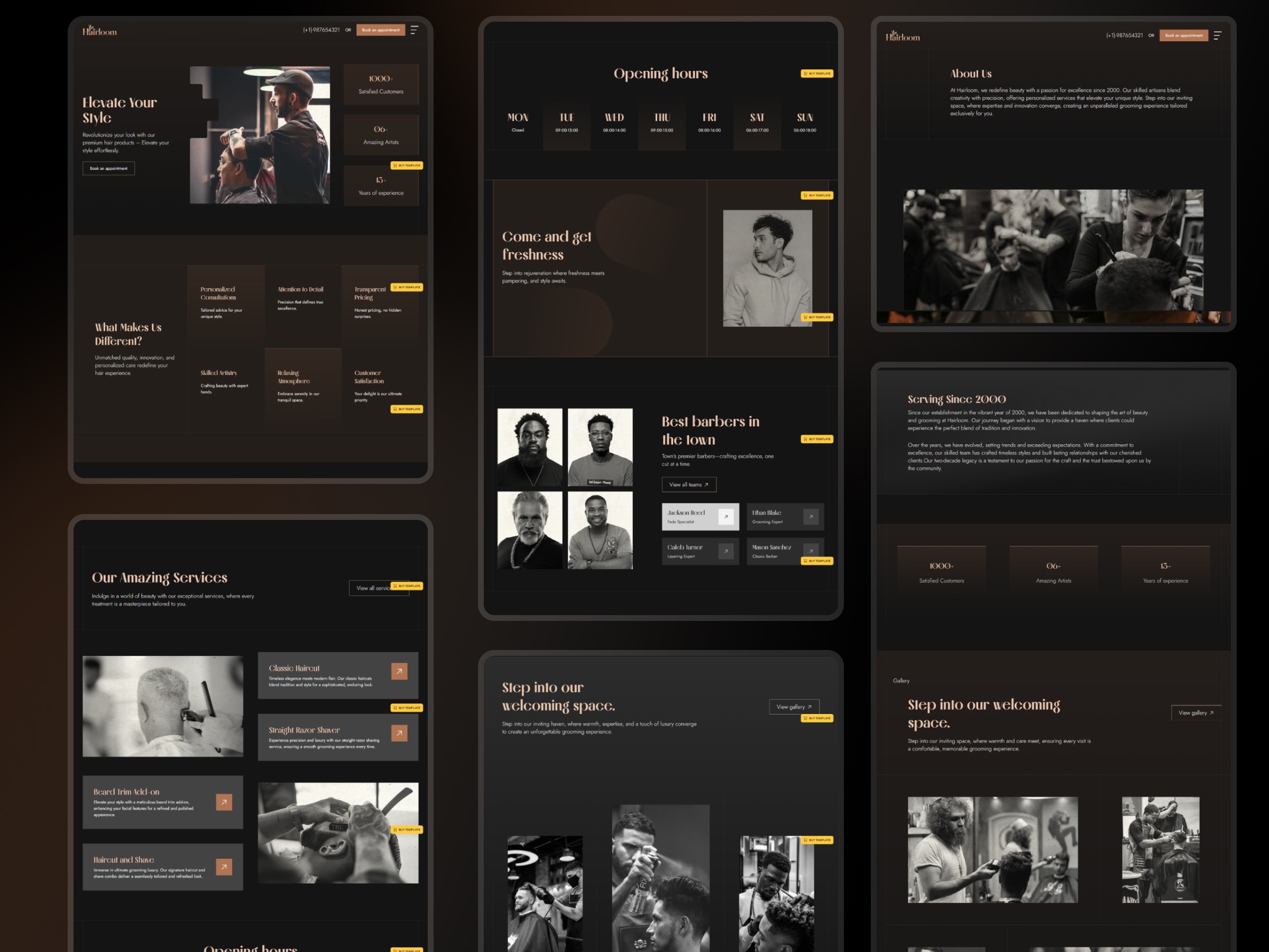 Screenshot 3 of Hairloom hair salon template