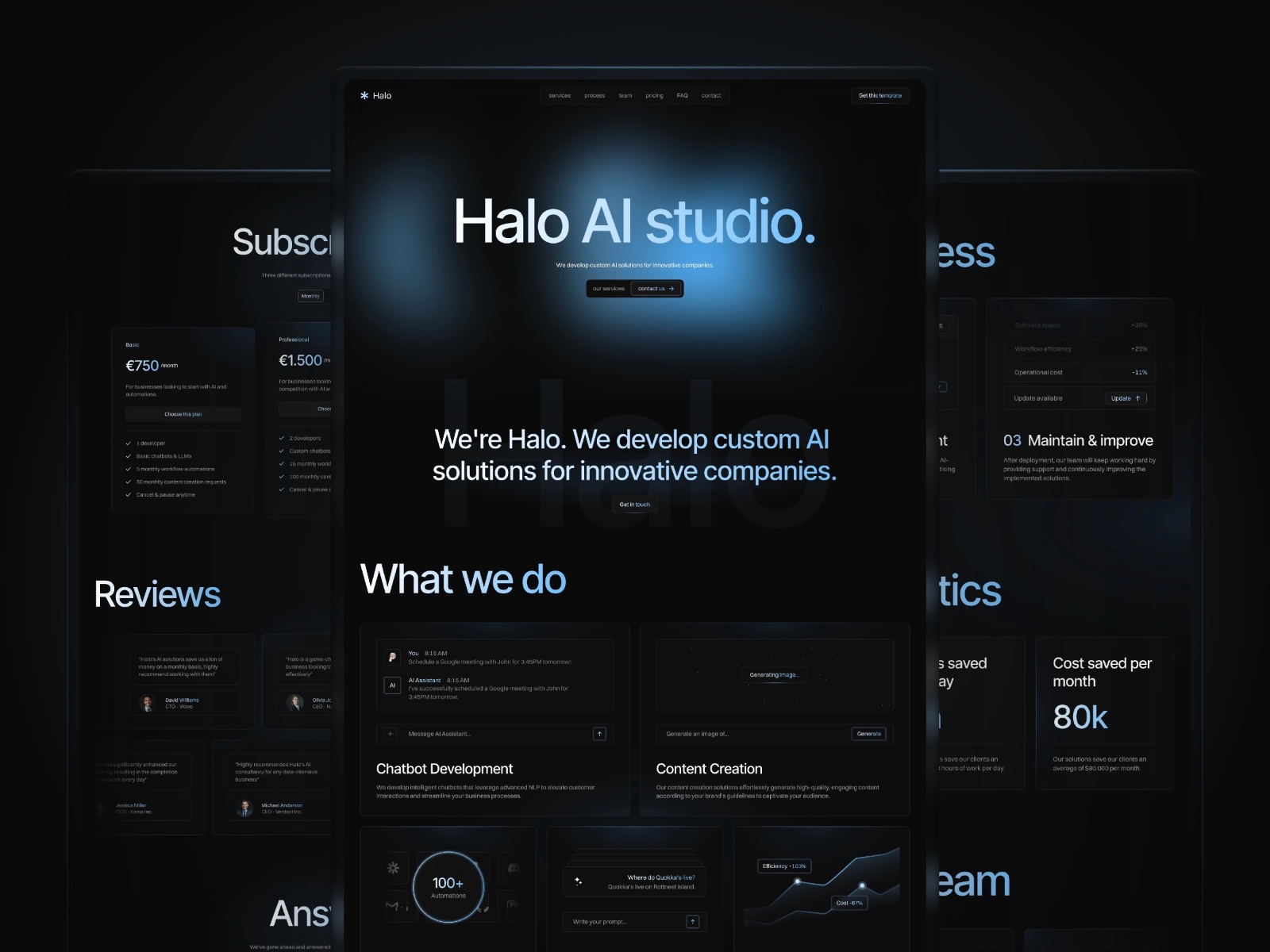 Screenshot of Halo website