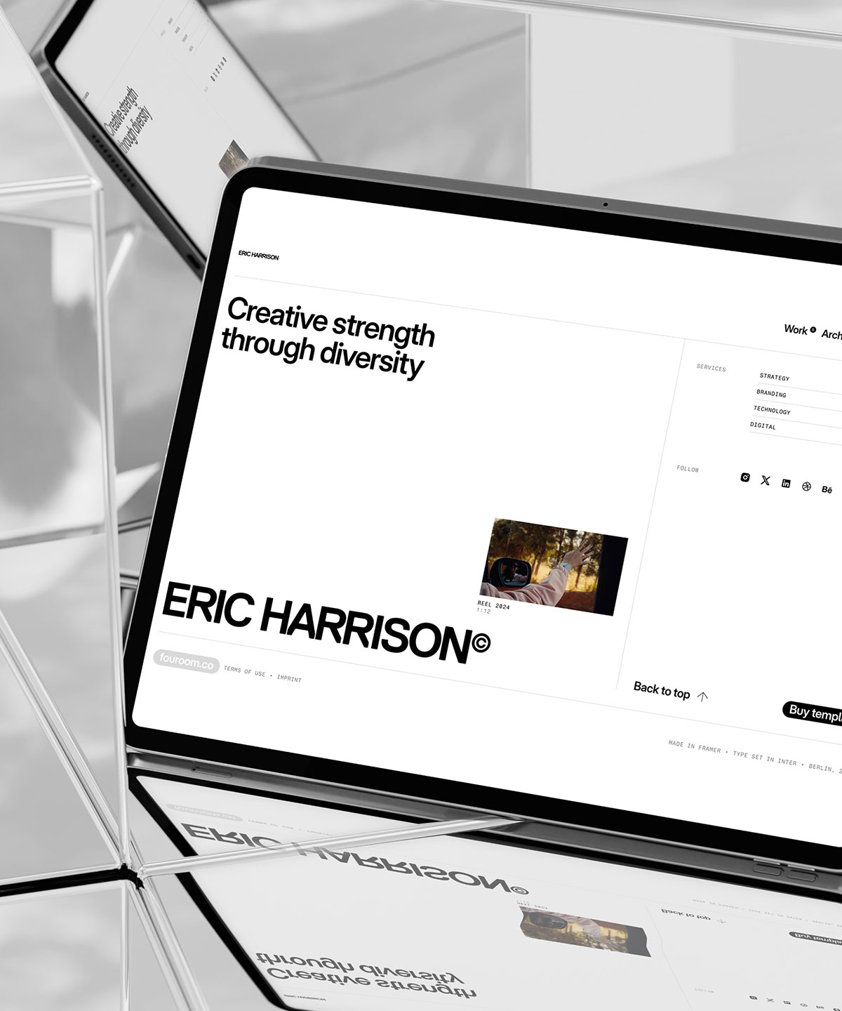 Screenshot of Harrison website