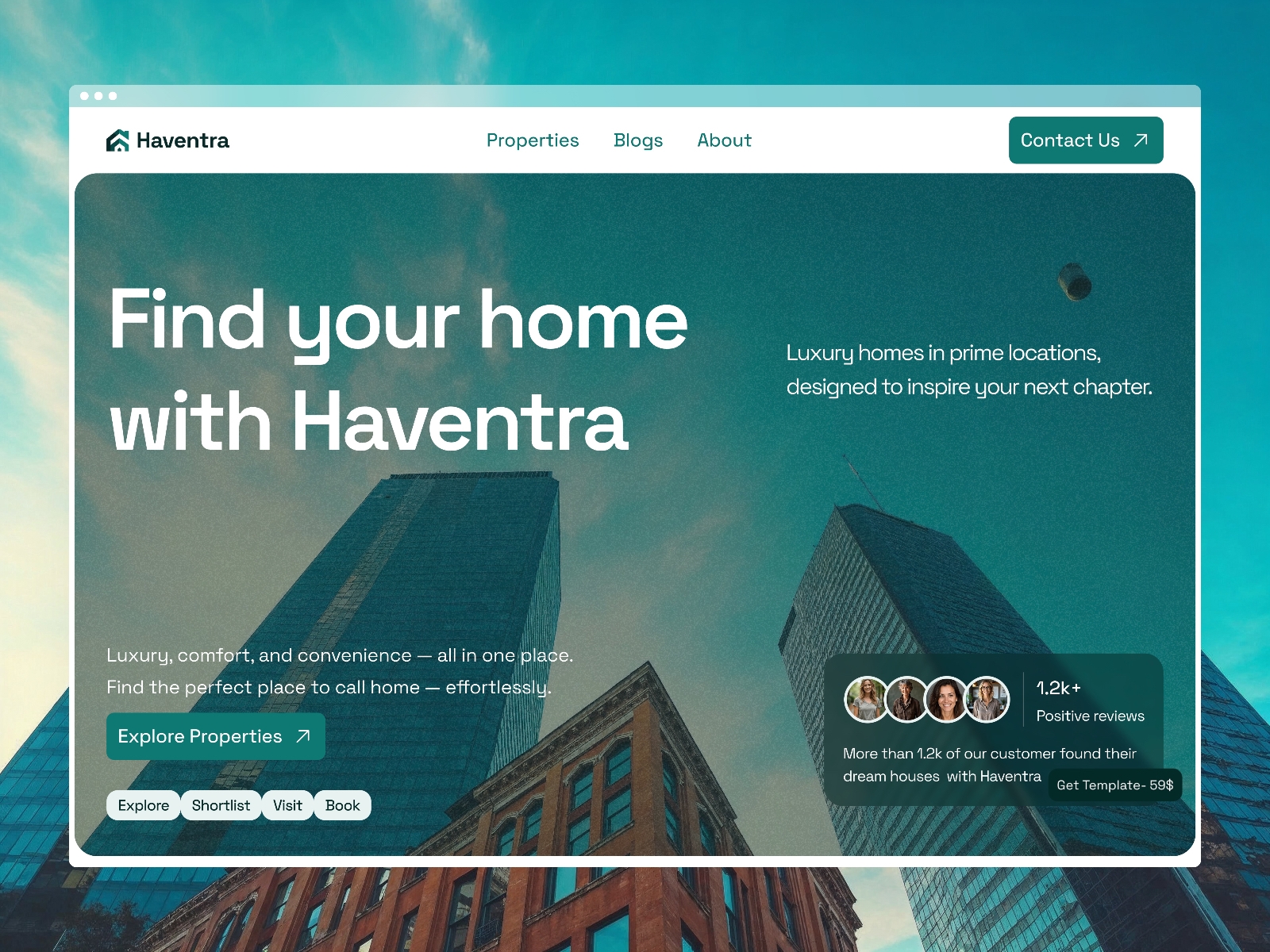 Screenshot of Haventra website