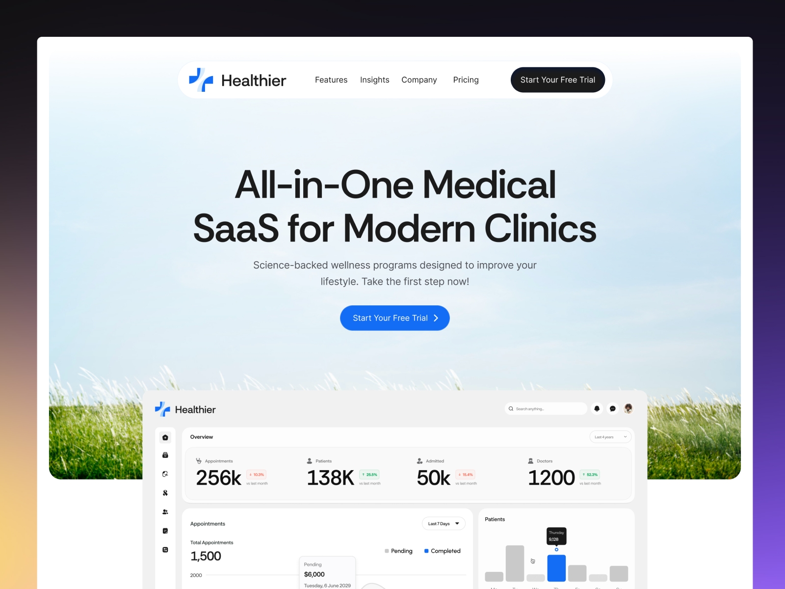 Screenshot of Heallthier website