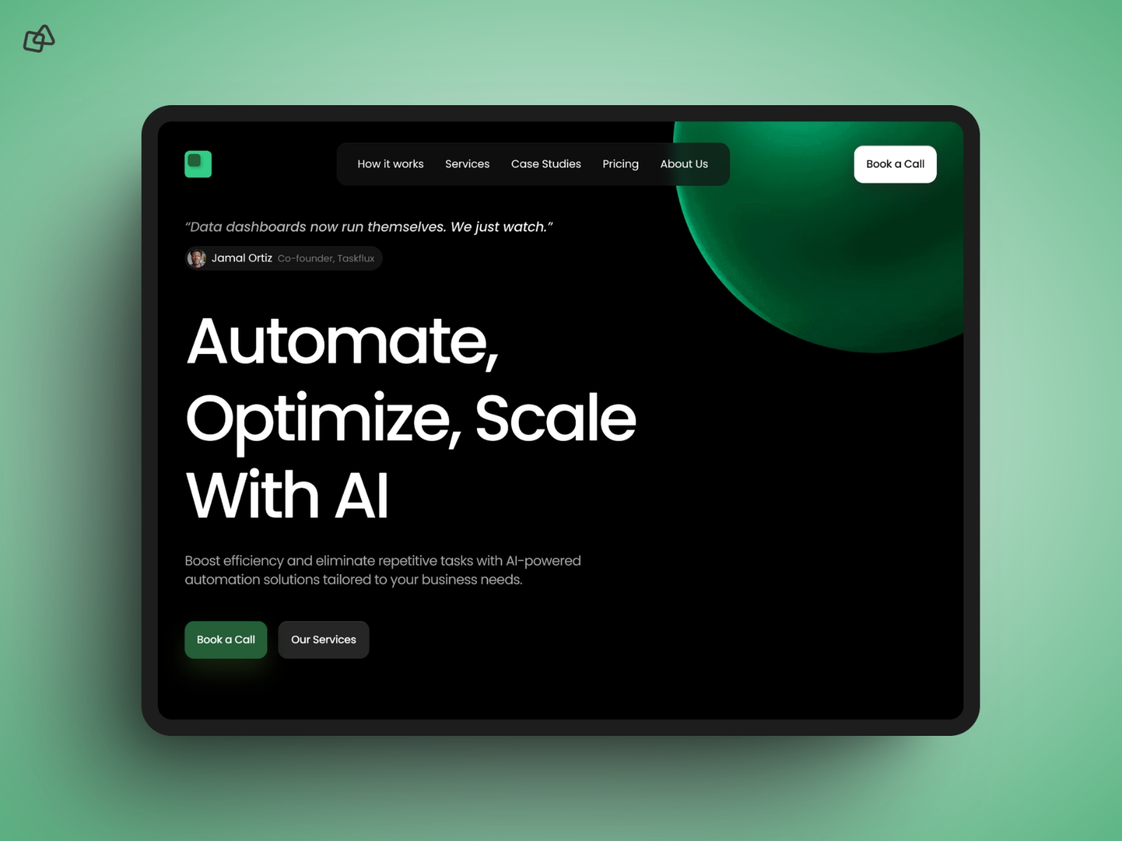 Screenshot of Helium website