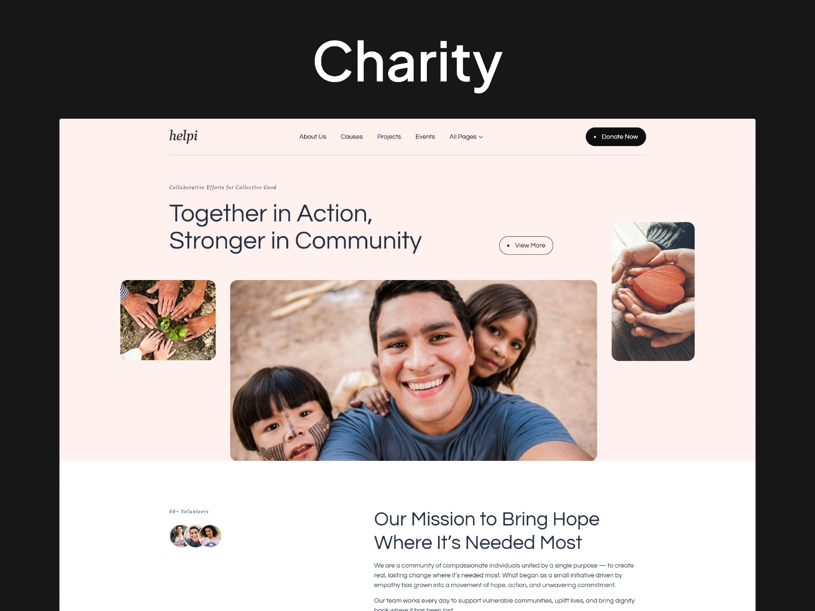 Screenshot of Helpi website