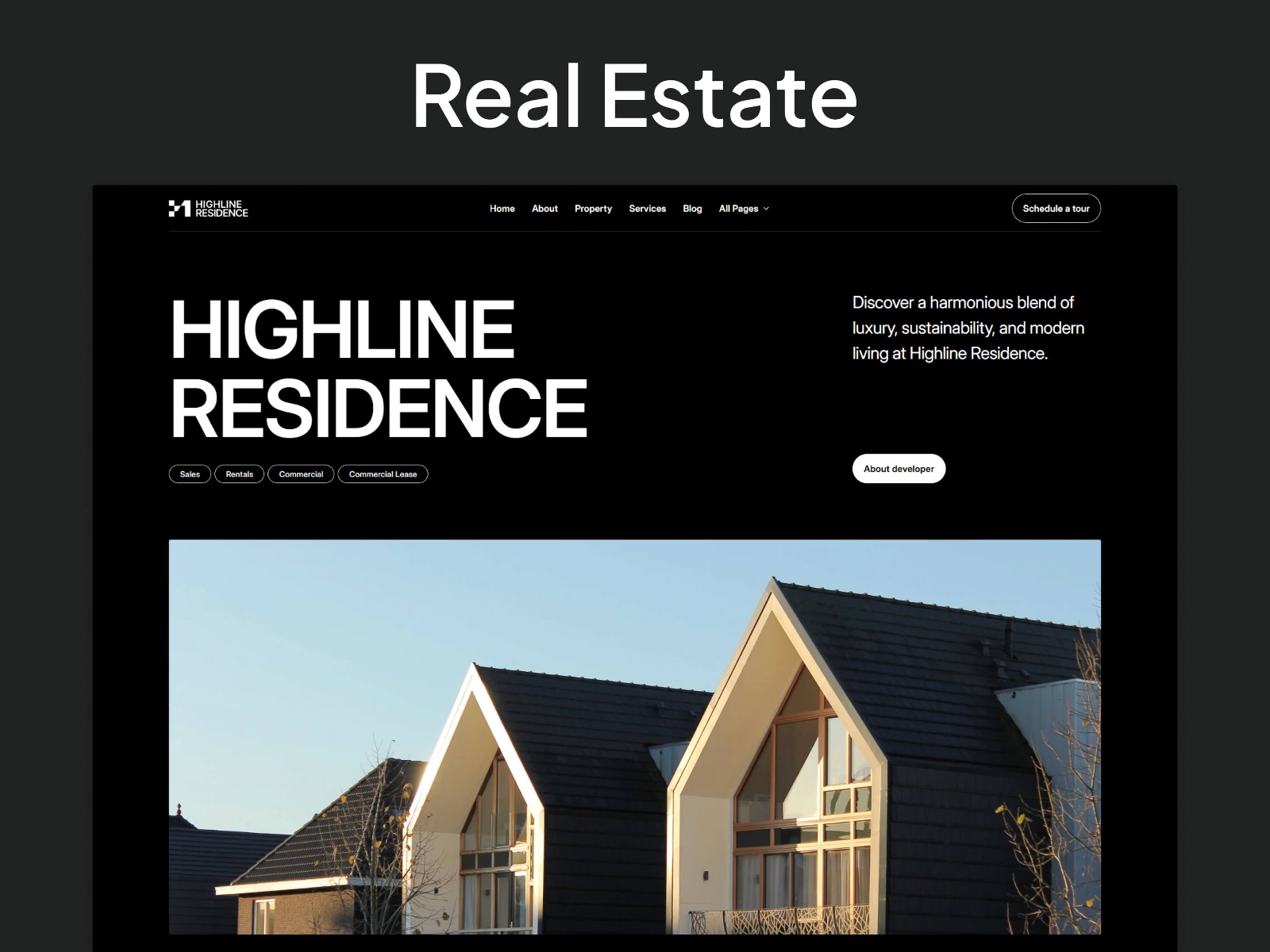 Screenshot of Highline website