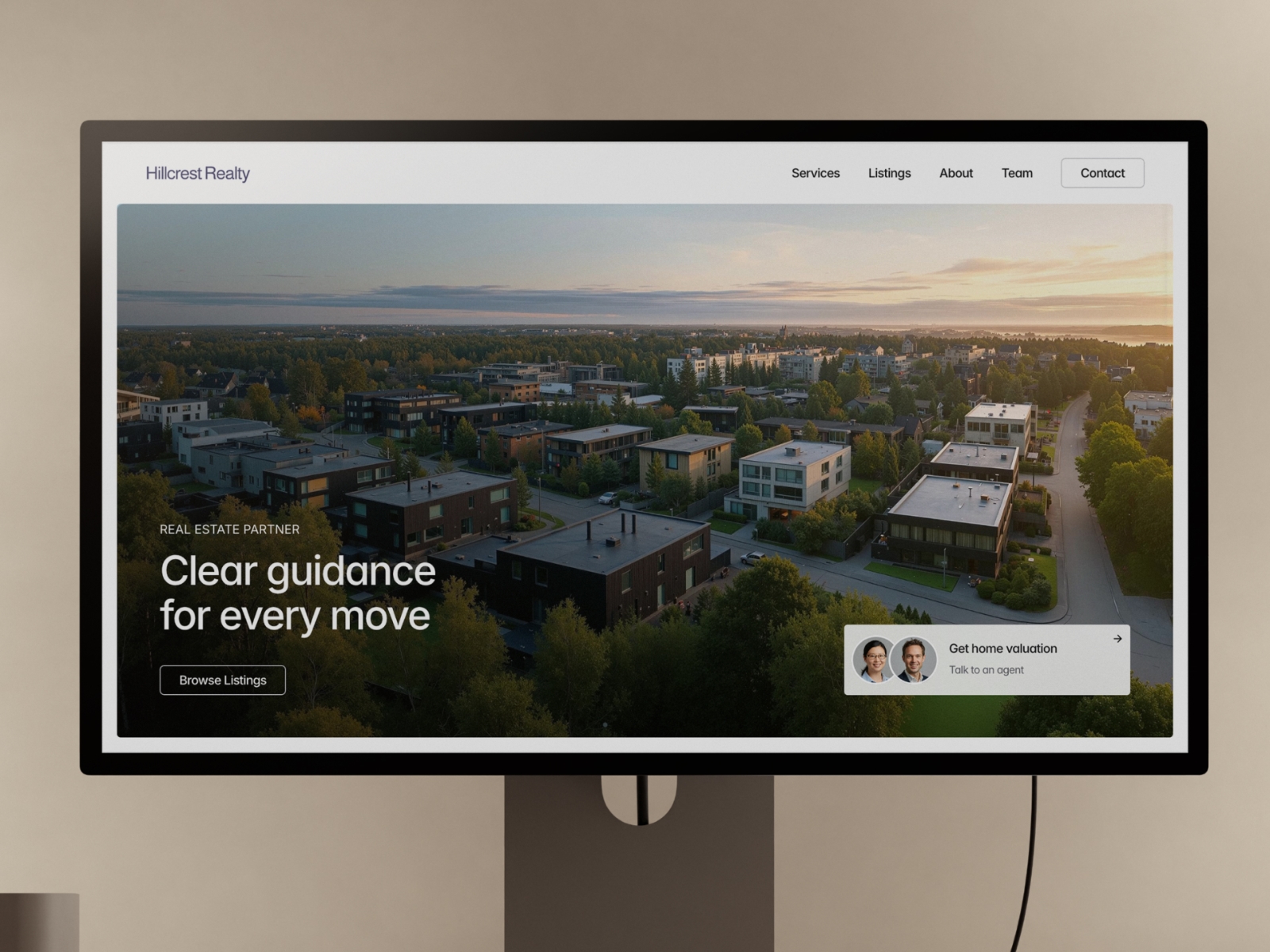 Screenshot of Hillcrest website