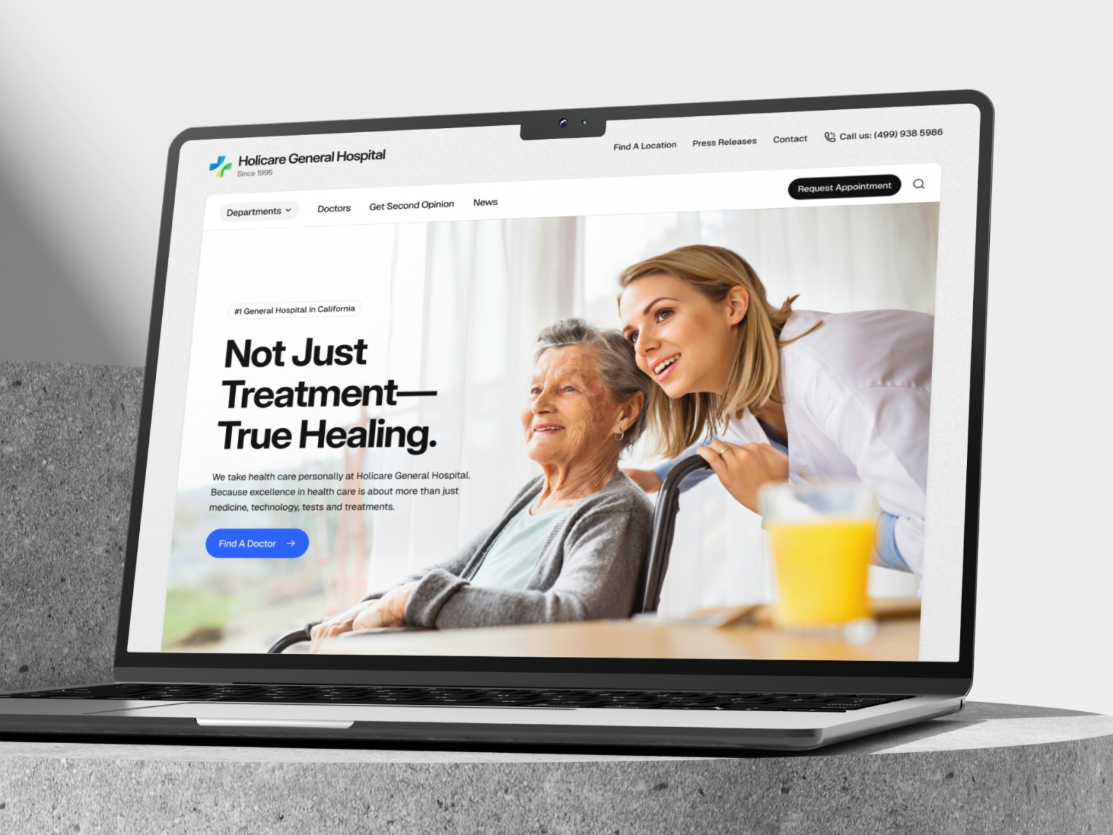 Screenshot of Holicare website