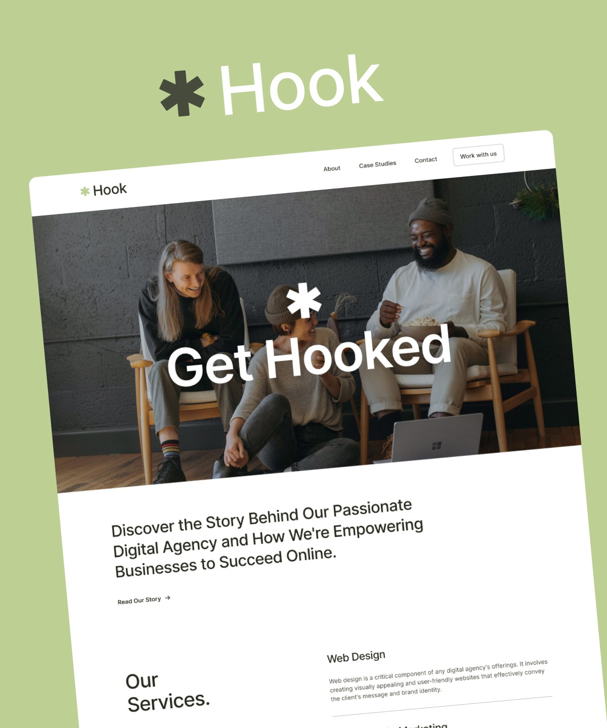 Screenshot of Hook website