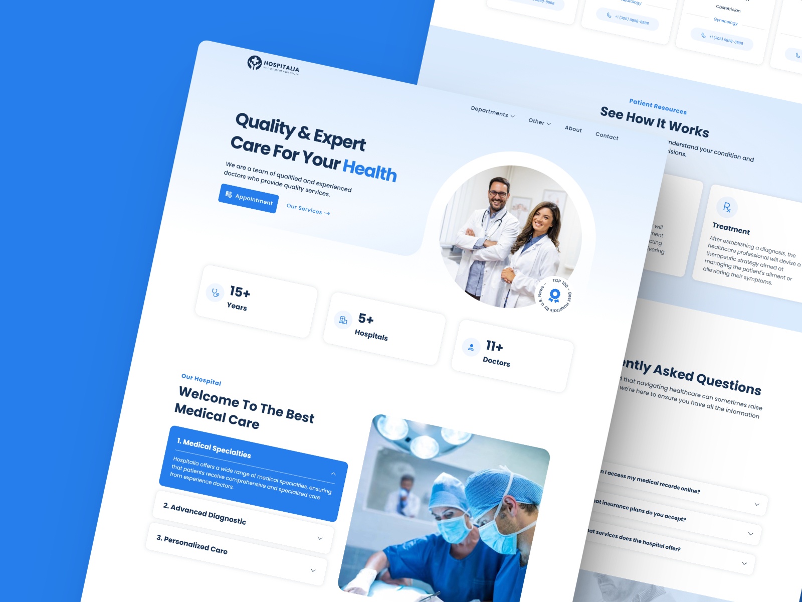Screenshot of Hospitalia website