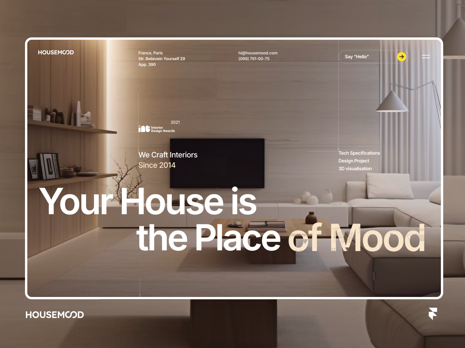 Screenshot of Housemood website