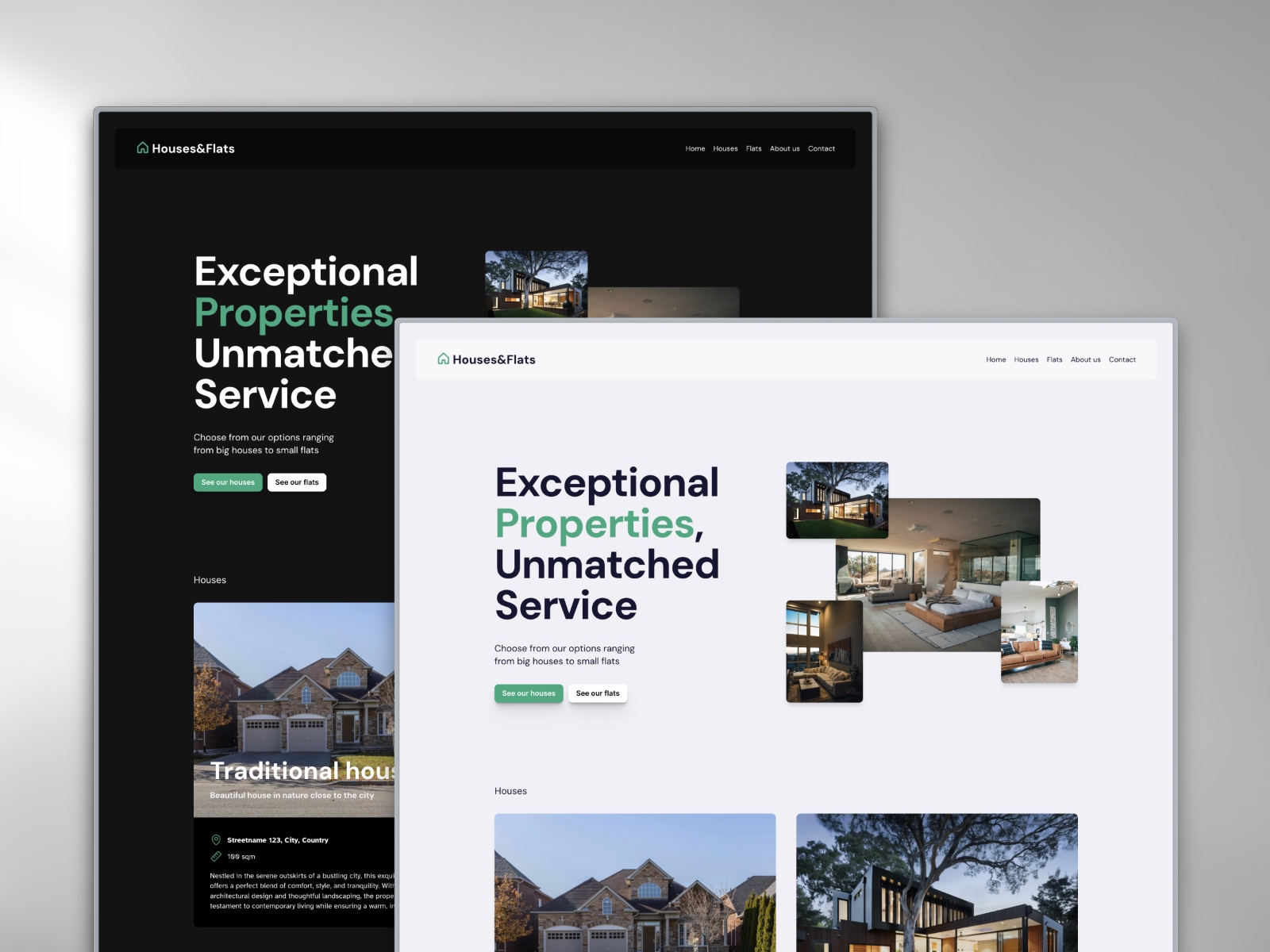 Screenshot of Housesflats website